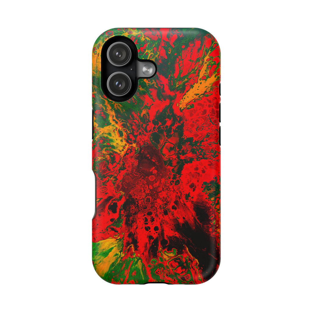 Core Meltdown MagSafe iPhone Case – Abstract Art Design, Shockproof for iPhone 14–17 Pro & Pro Max