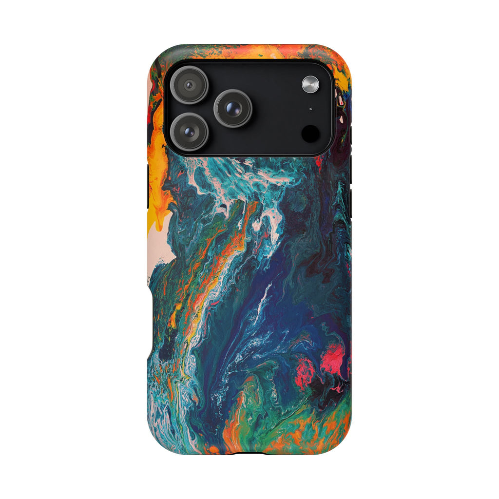 Deepcore Flow X MagSafe iPhone Case – Abstract Art Design, Shockproof for iPhone 14–17 Pro & Pro Max