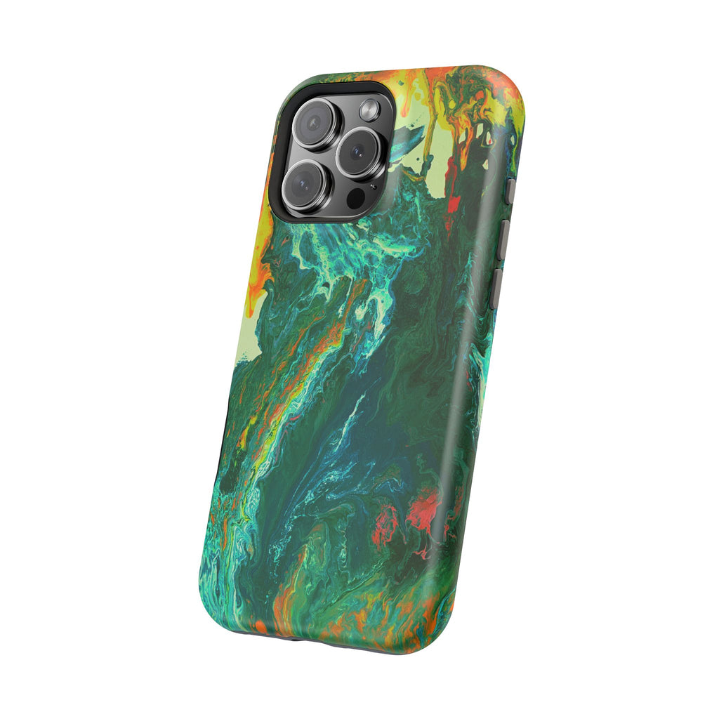 Radioactive Core X MagSafe iPhone Case – Abstract Art Design, Shockproof for iPhone 14–17 Pro & Pro Max