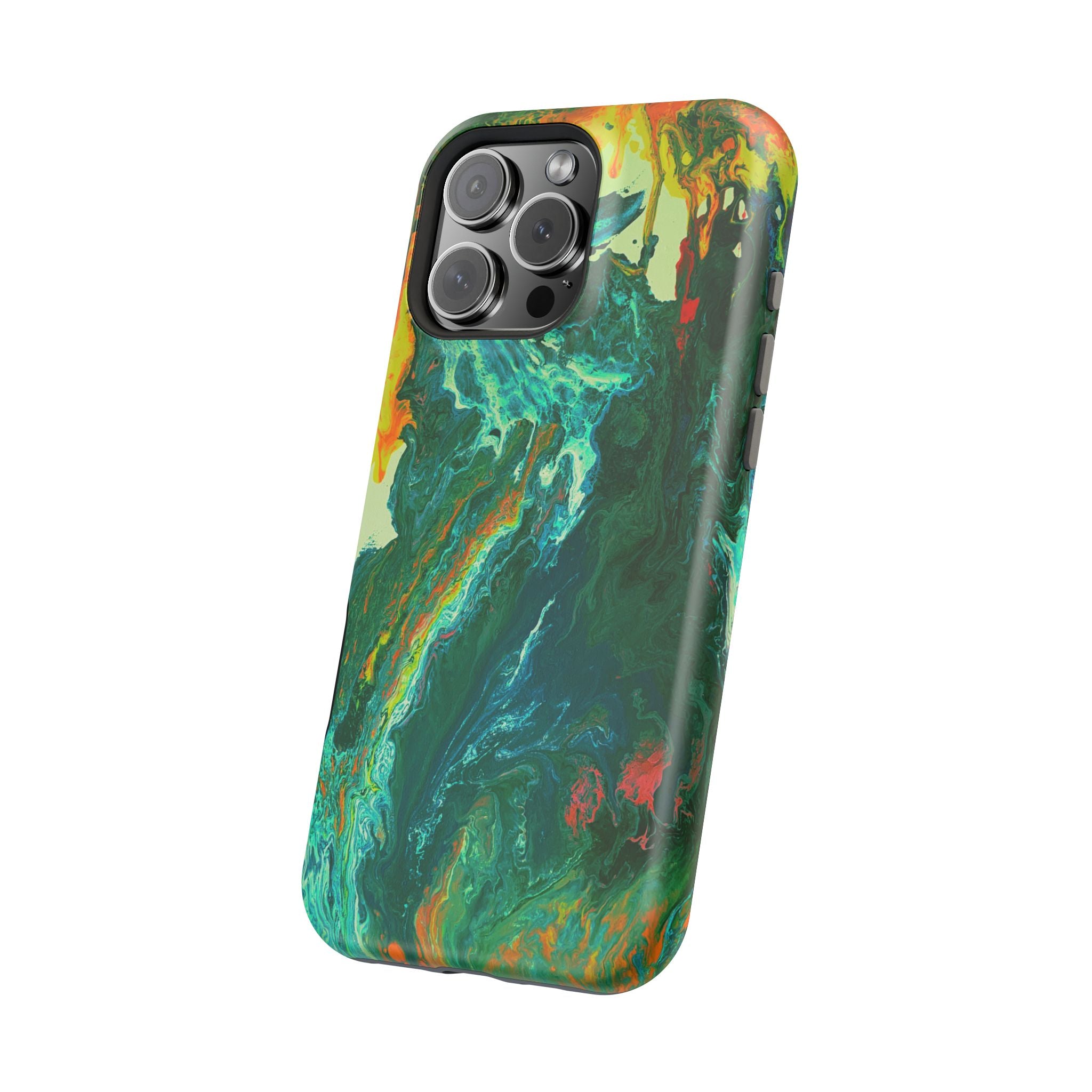Radioactive Core X MagSafe iPhone Case – Abstract Art Design, Shockproof for iPhone 14–17 Pro & Pro Max