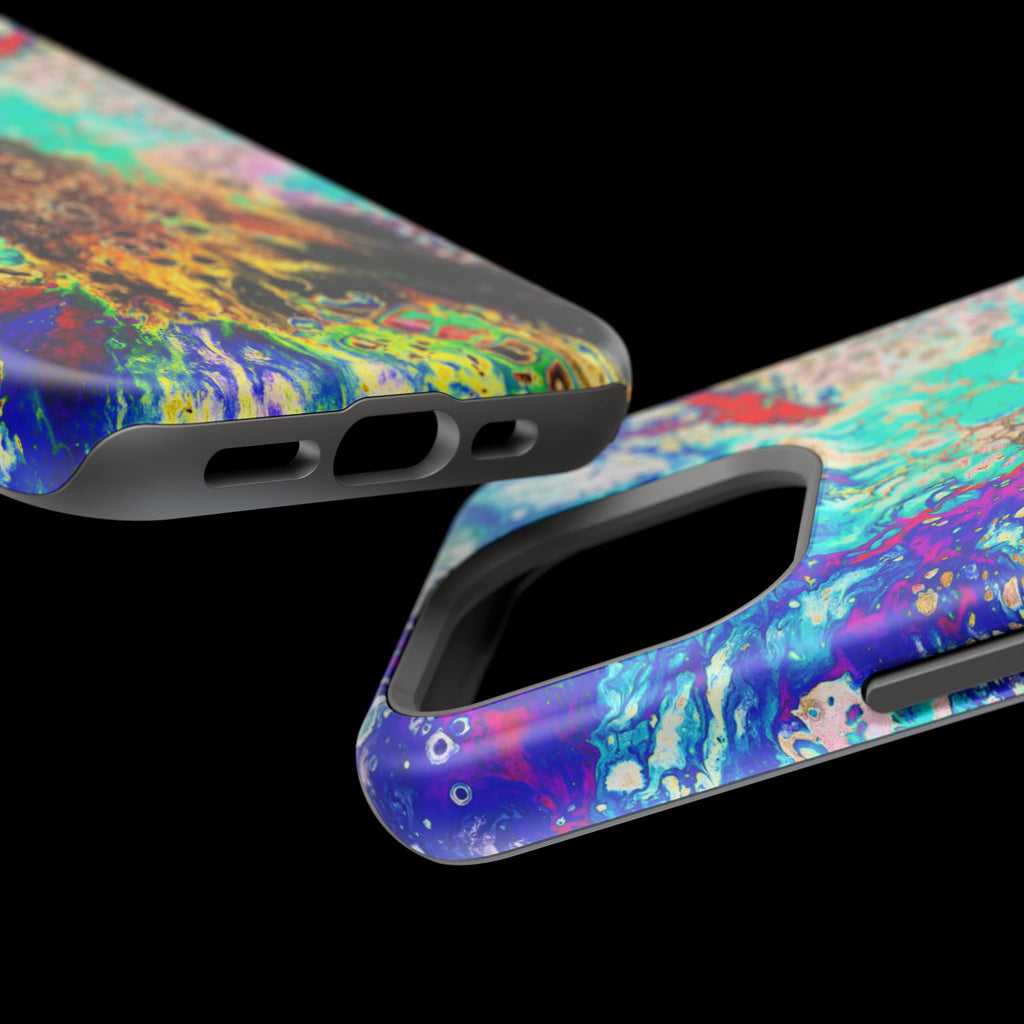 Spectrum Collapse MagSafe iPhone Case – Abstract Art Design, Shockproof for iPhone 14–17 Pro & Pro Max