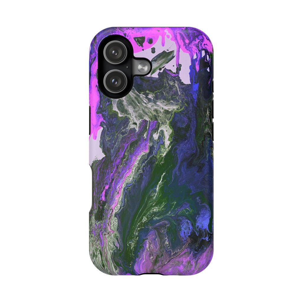 Neon Blossom X MagSafe iPhone Case – Abstract Art Design, Shockproof for iPhone 14–17 Pro & Pro Max