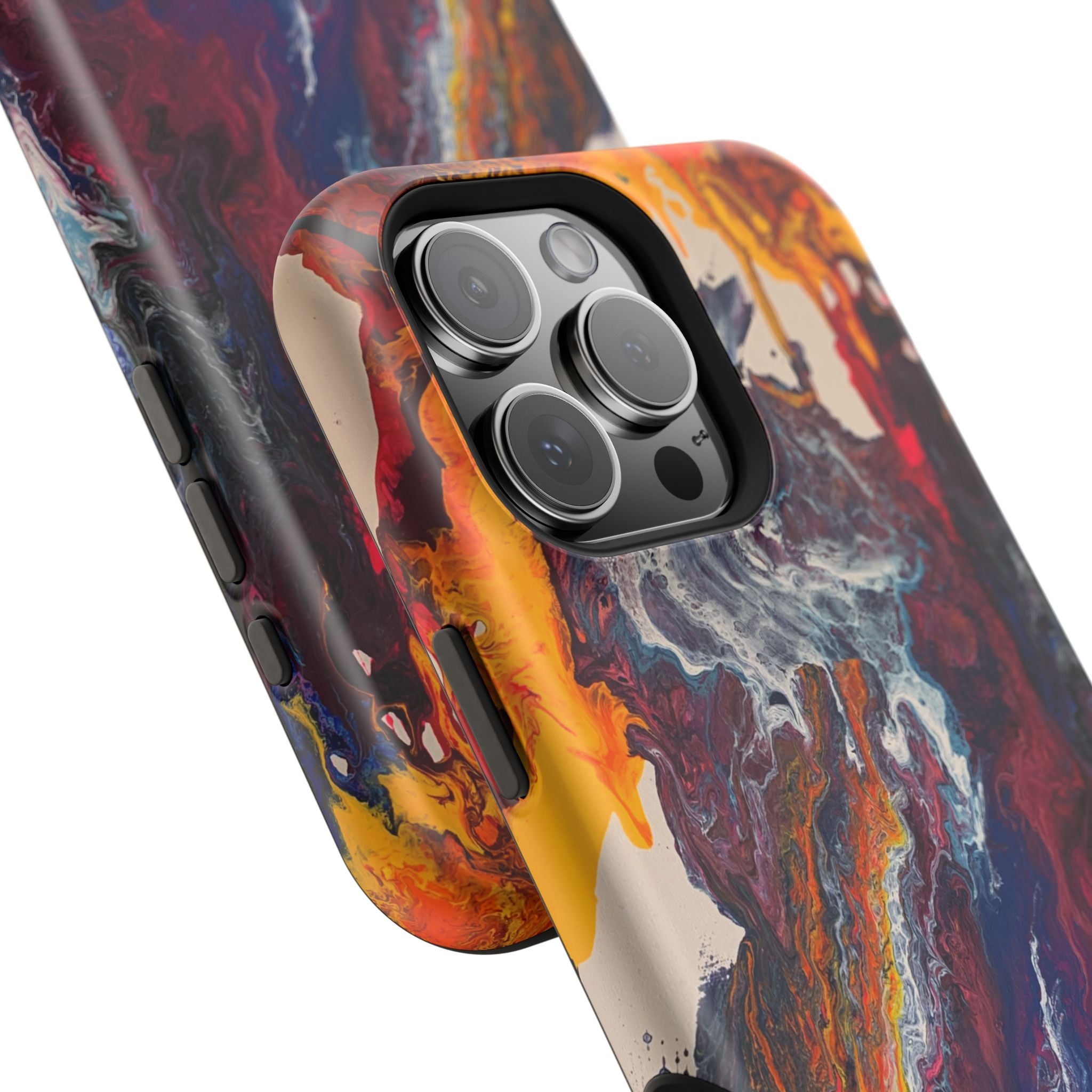 Color Reactor X MagSafe iPhone Case – Abstract Art Design, Shockproof for iPhone 14–17 Pro & Pro Max