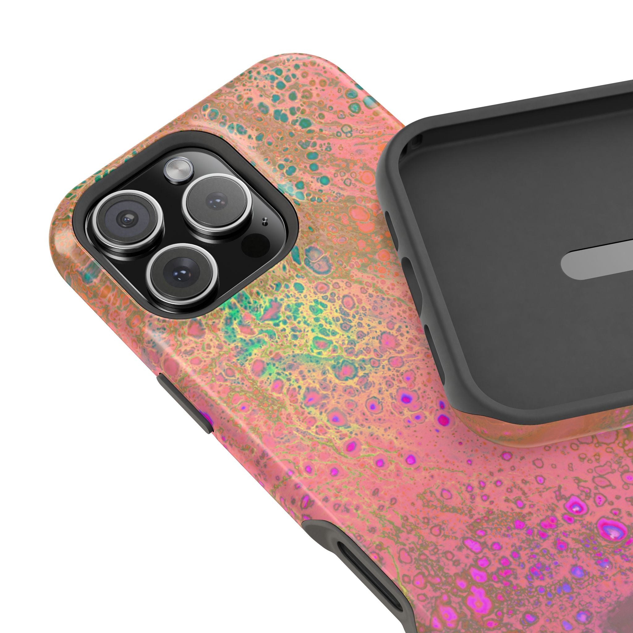 Hypernova Flow MagSafe iPhone Case – Abstract Art Design, Shockproof for iPhone 14–17 Pro & Pro Max