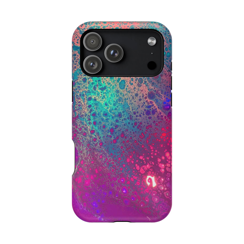 Arctic Eclipse MagSafe iPhone Case – Abstract Art Design, Shockproof for iPhone 14–17 Pro & Pro Max