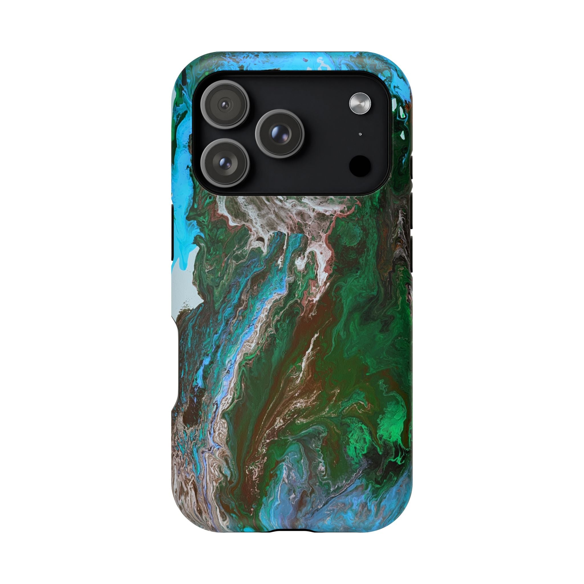 Aqua Reactor X MagSafe iPhone Case – Abstract Art Design, Shockproof for iPhone 14–17 Pro & Pro Max