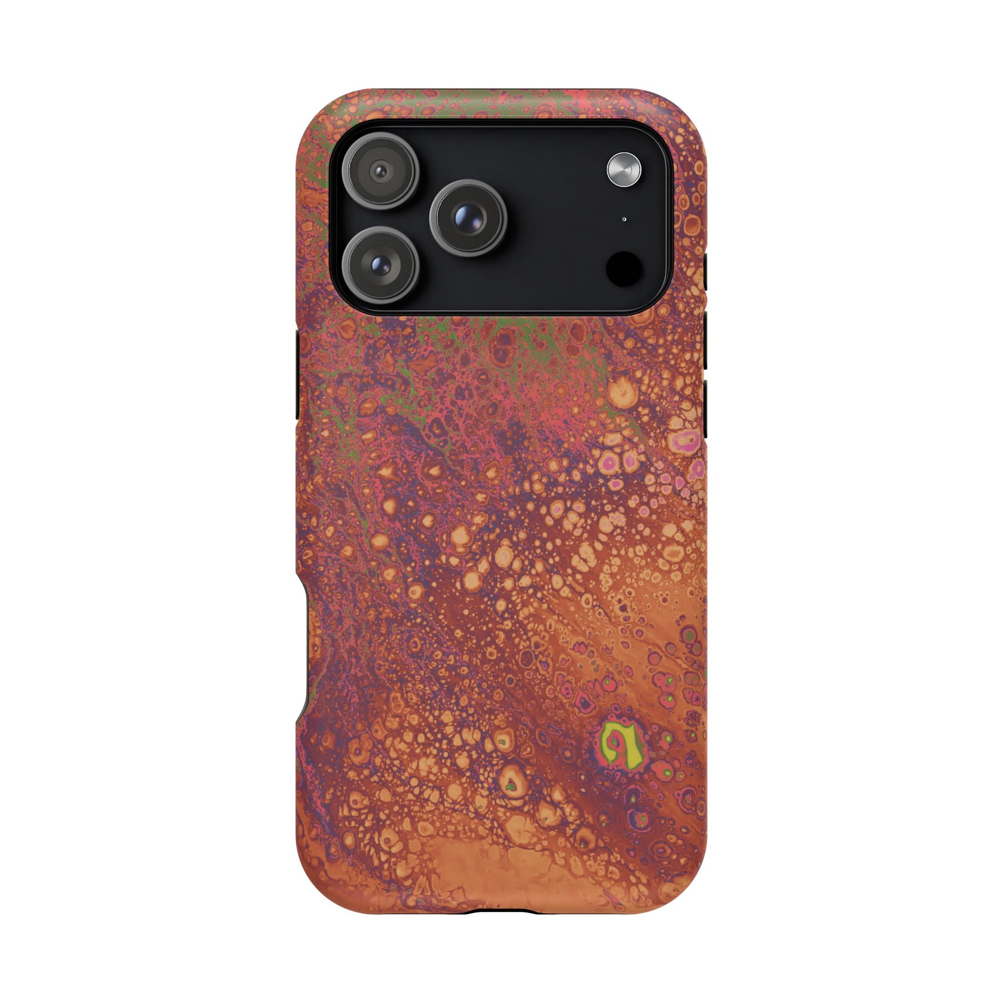 Amber Surge MagSafe iPhone Case – Abstract Art Design, Shockproof for iPhone 14–17 Pro & Pro Max