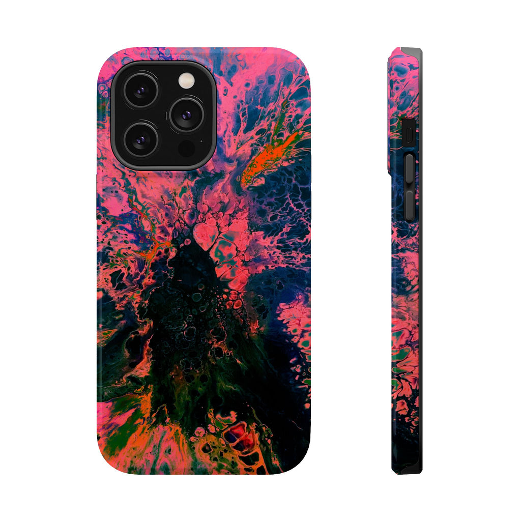 Velvet Explosion MagSafe iPhone Case – Abstract Art Design, Shockproof for iPhone 14–17 Pro & Pro Max