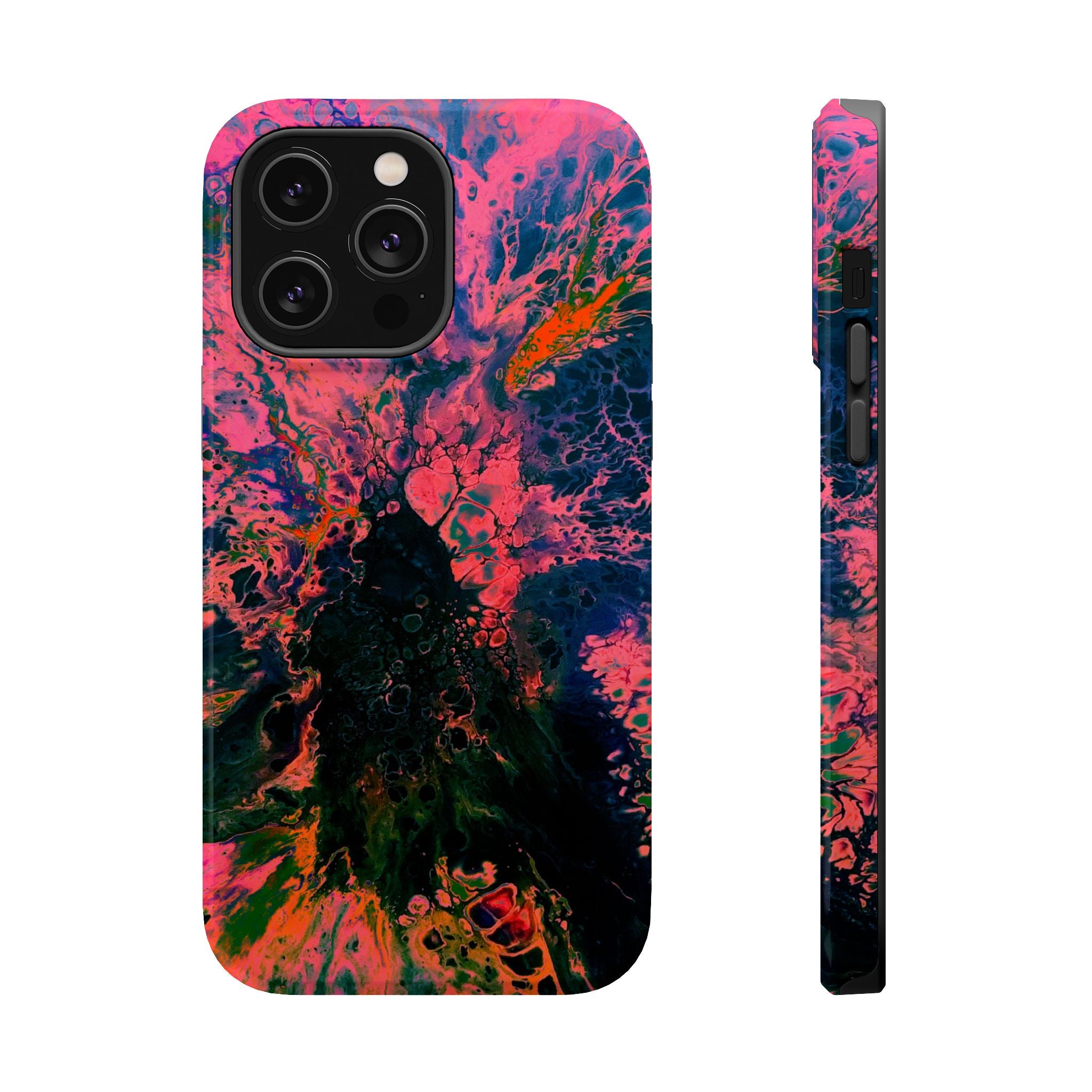 Velvet Explosion MagSafe iPhone Case – Abstract Art Design, Shockproof for iPhone 14–17 Pro & Pro Max