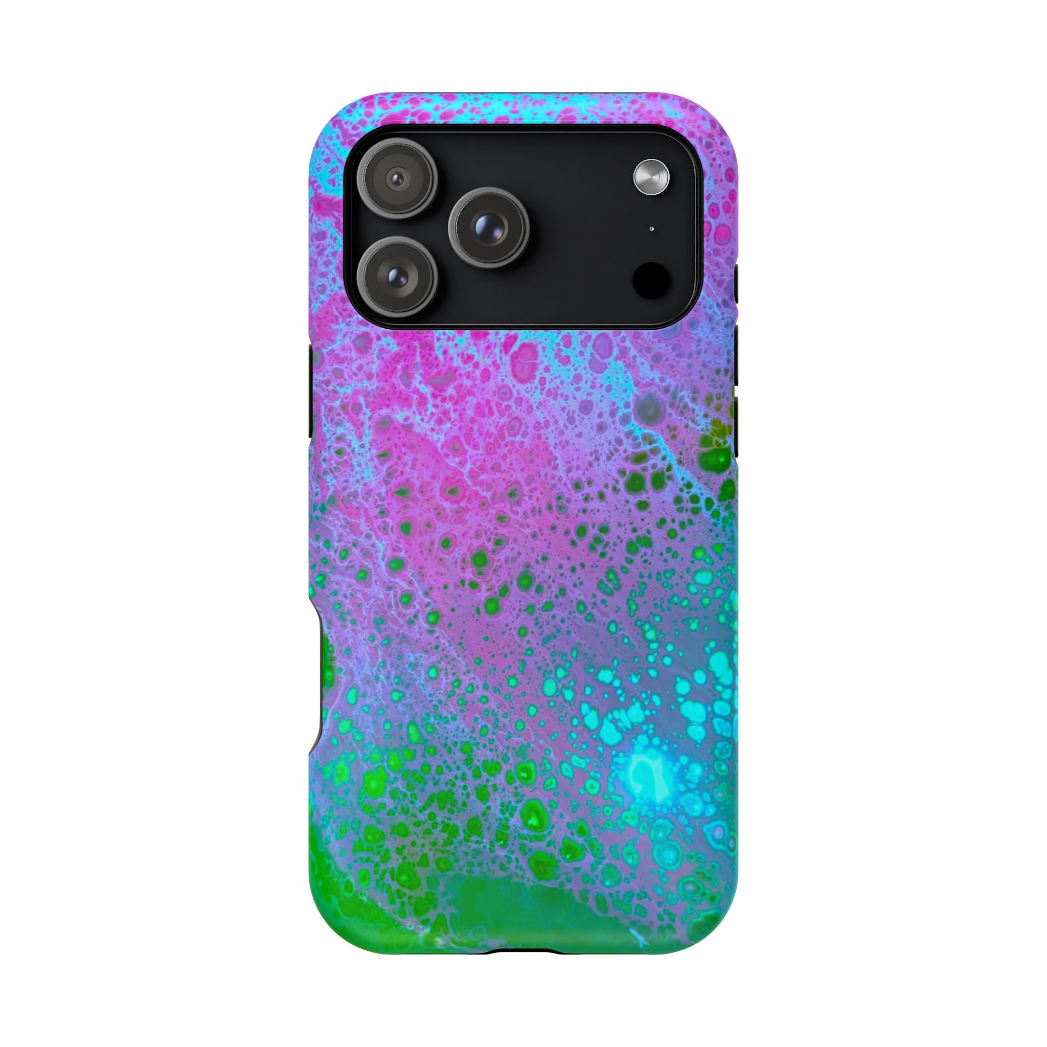 Whisper Flow MagSafe iPhone Case – Abstract Art Design, Shockproof for iPhone 14–17 Pro & Pro Max