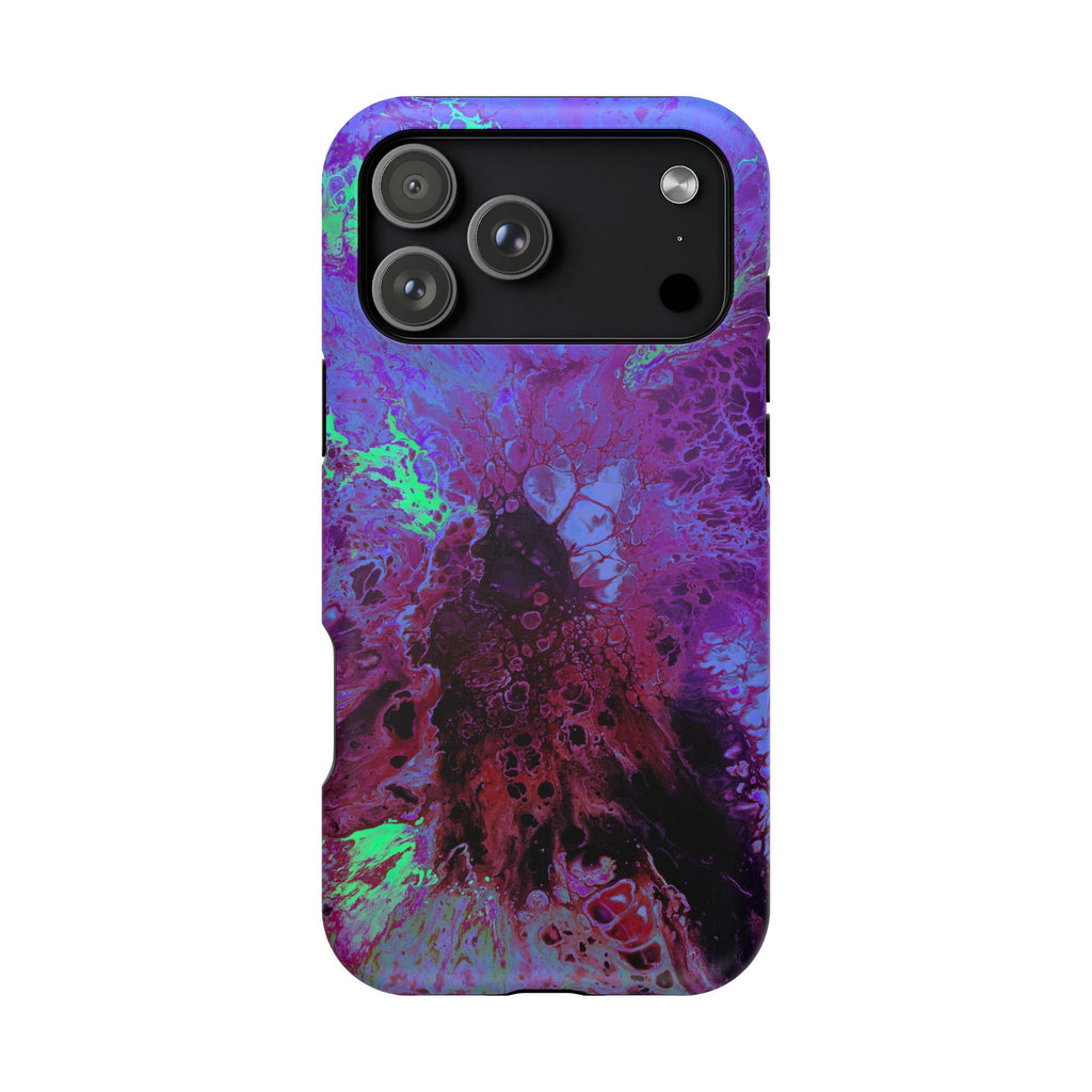 Mystic Reactor MagSafe iPhone Case – Abstract Art Design, Shockproof for iPhone 14–17 Pro & Pro Max
