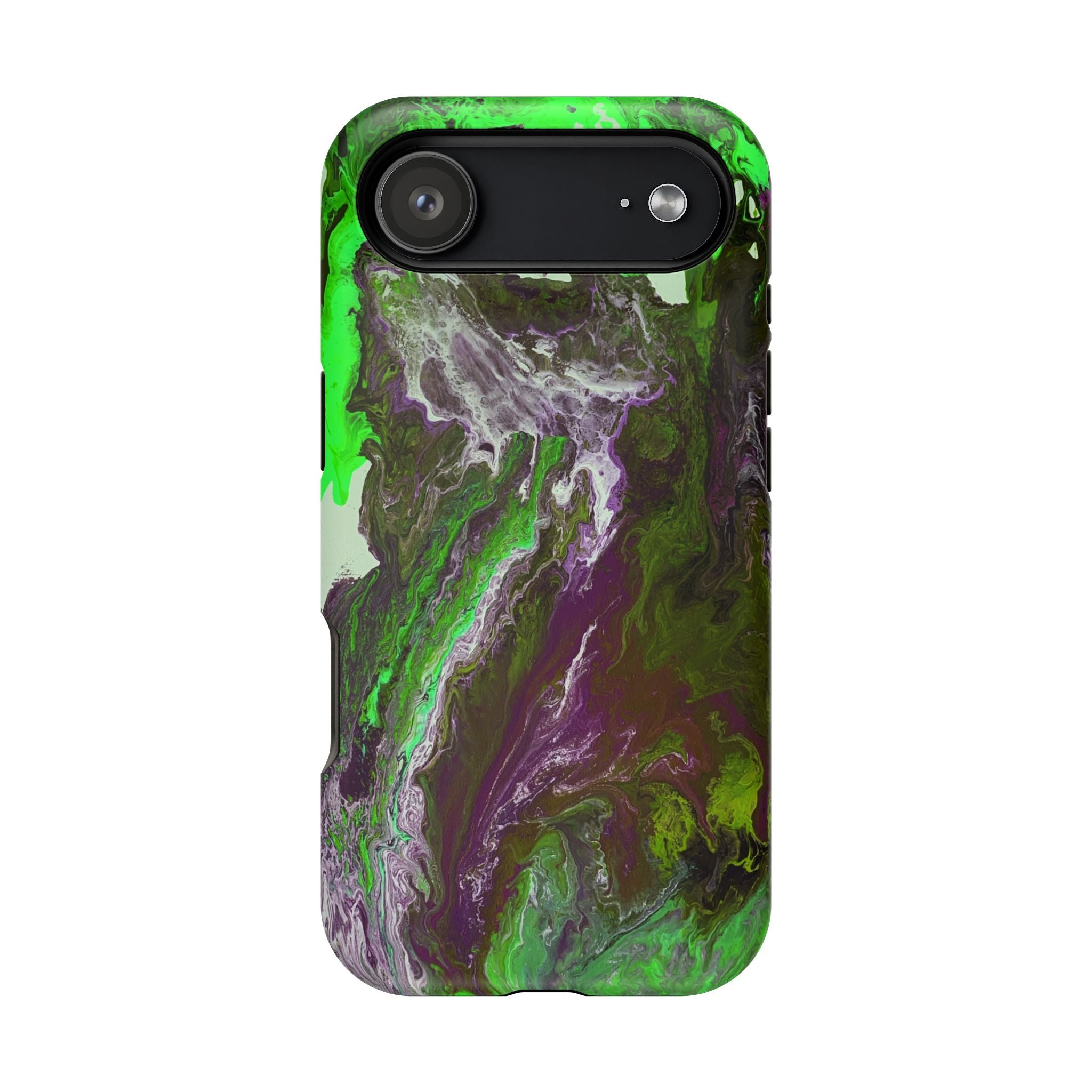 Biohazard Flow X MagSafe iPhone Case – Abstract Art Design, Shockproof for iPhone 14–17 Pro & Pro Max