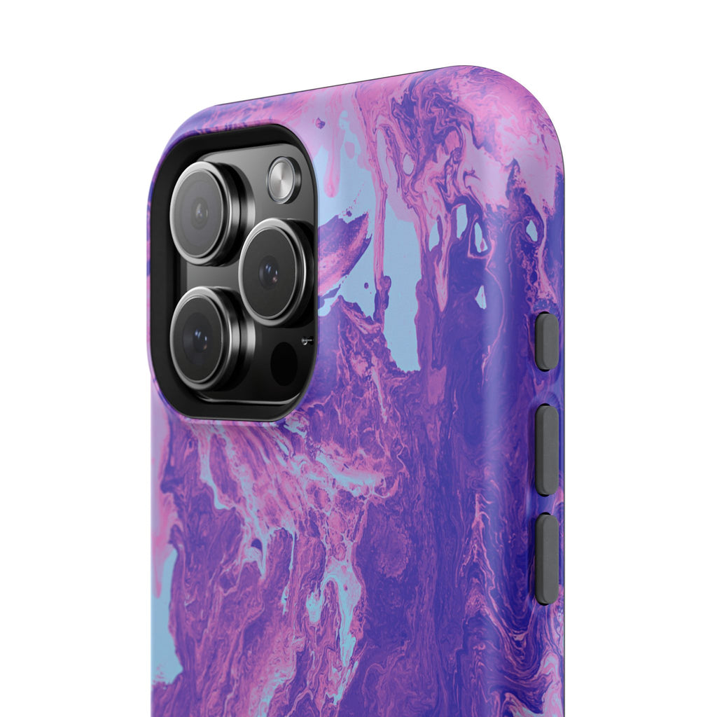 Bloom Fracture X MagSafe iPhone Case – Abstract Art Design, Shockproof for iPhone 14–17 Pro & Pro Max