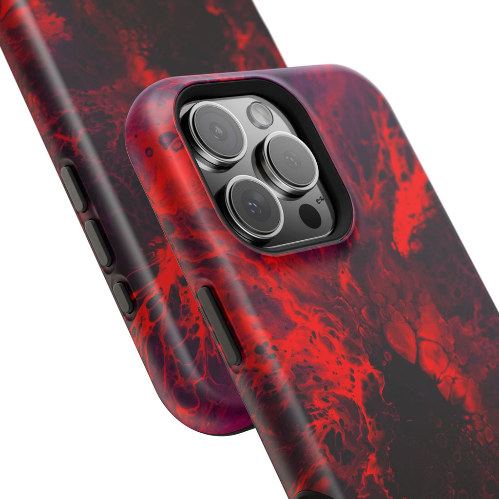 Bloodflare MagSafe iPhone Case – Abstract Art Design, Shockproof for iPhone 14–17 Pro & Pro Max