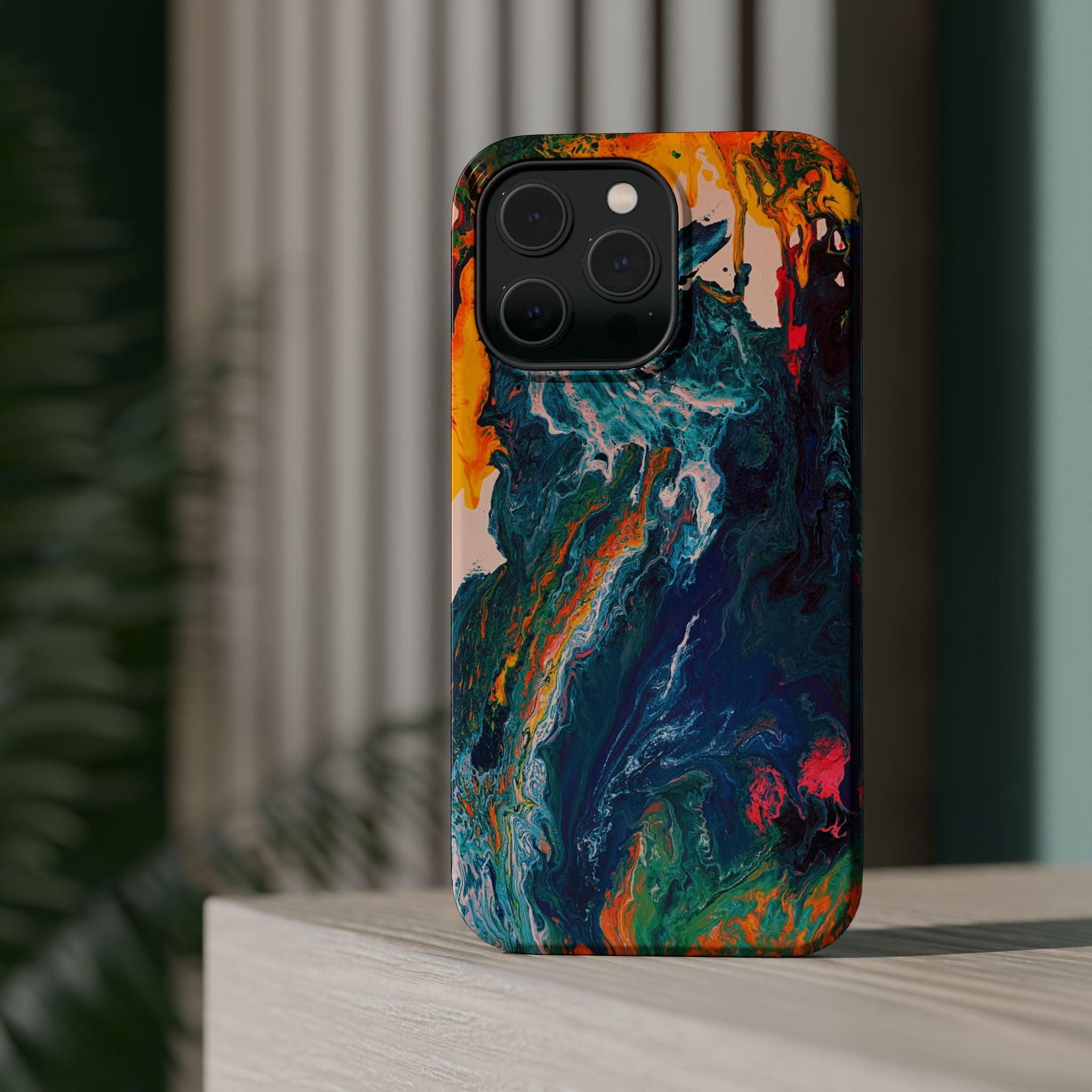 Deepcore Flow X MagSafe iPhone Case – Abstract Art Design, Shockproof for iPhone 14–17 Pro & Pro Max