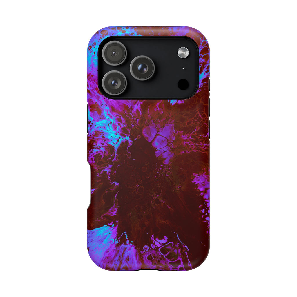 Quantum Bloom MagSafe iPhone Case – Abstract Art Design, Shockproof for iPhone 14–17 Pro & Pro Max