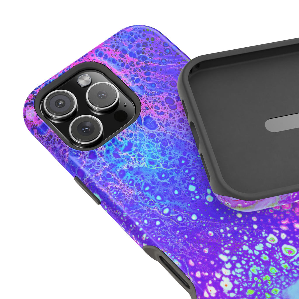 Electric Current MagSafe iPhone Case – Abstract Art Design, Shockproof for iPhone 14–17 Pro & Pro Max
