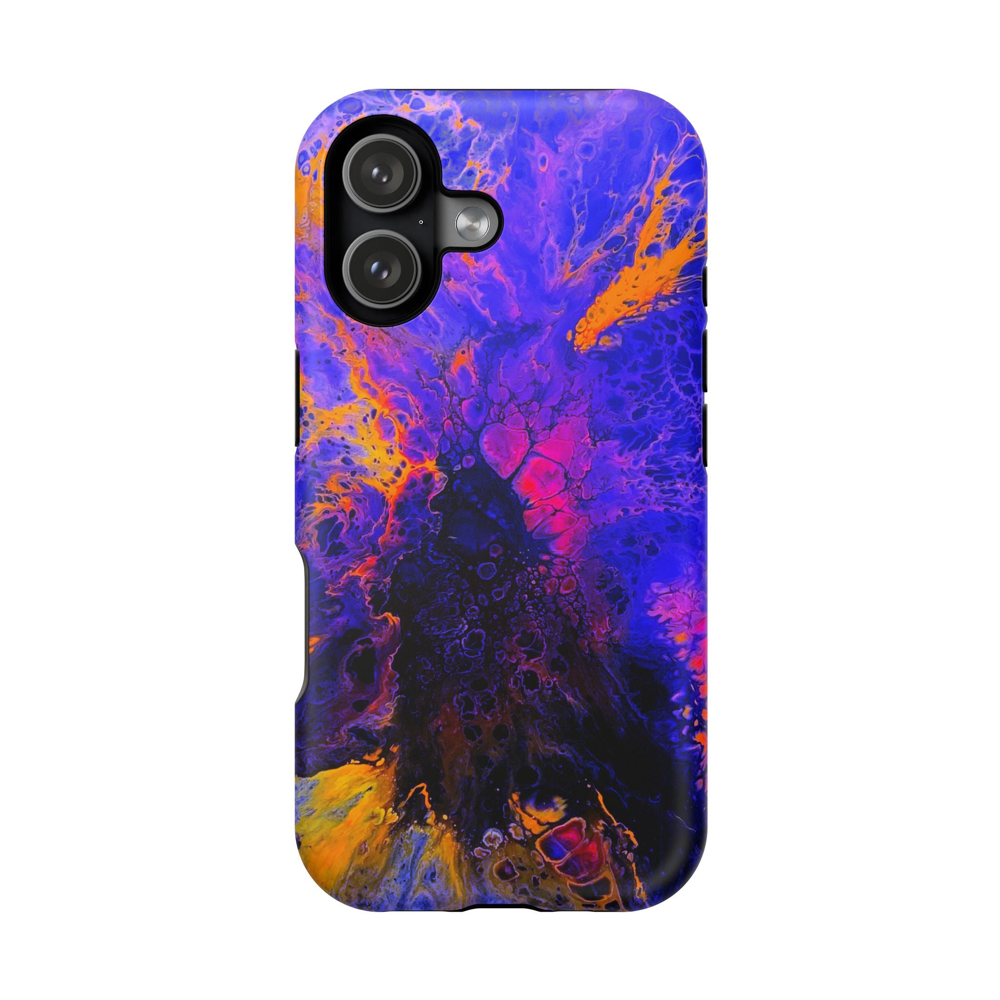 Cobalt Storm MagSafe iPhone Case – Abstract Art Design, Shockproof for iPhone 14–17 Pro & Pro Max