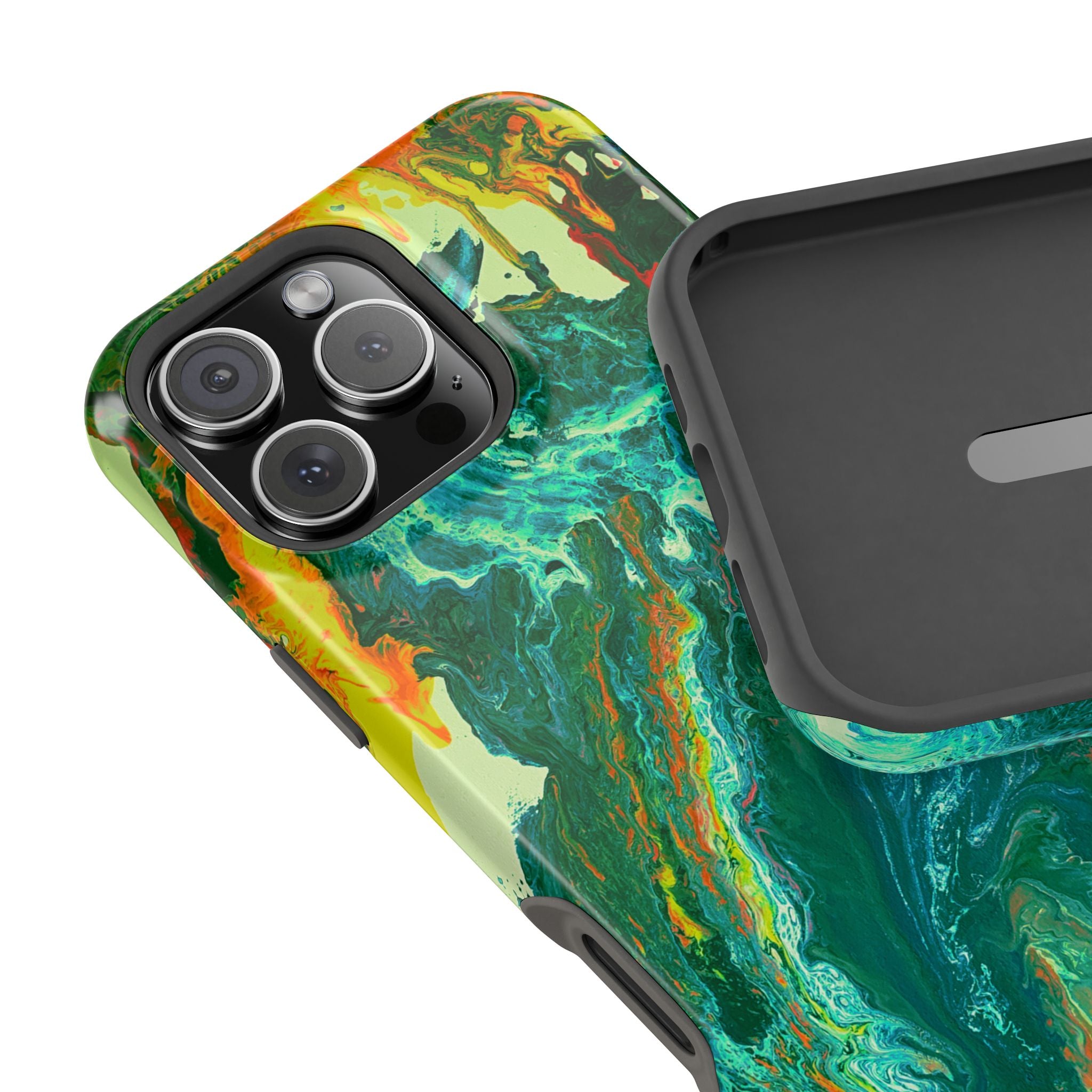 Radioactive Core X MagSafe iPhone Case – Abstract Art Design, Shockproof for iPhone 14–17 Pro & Pro Max