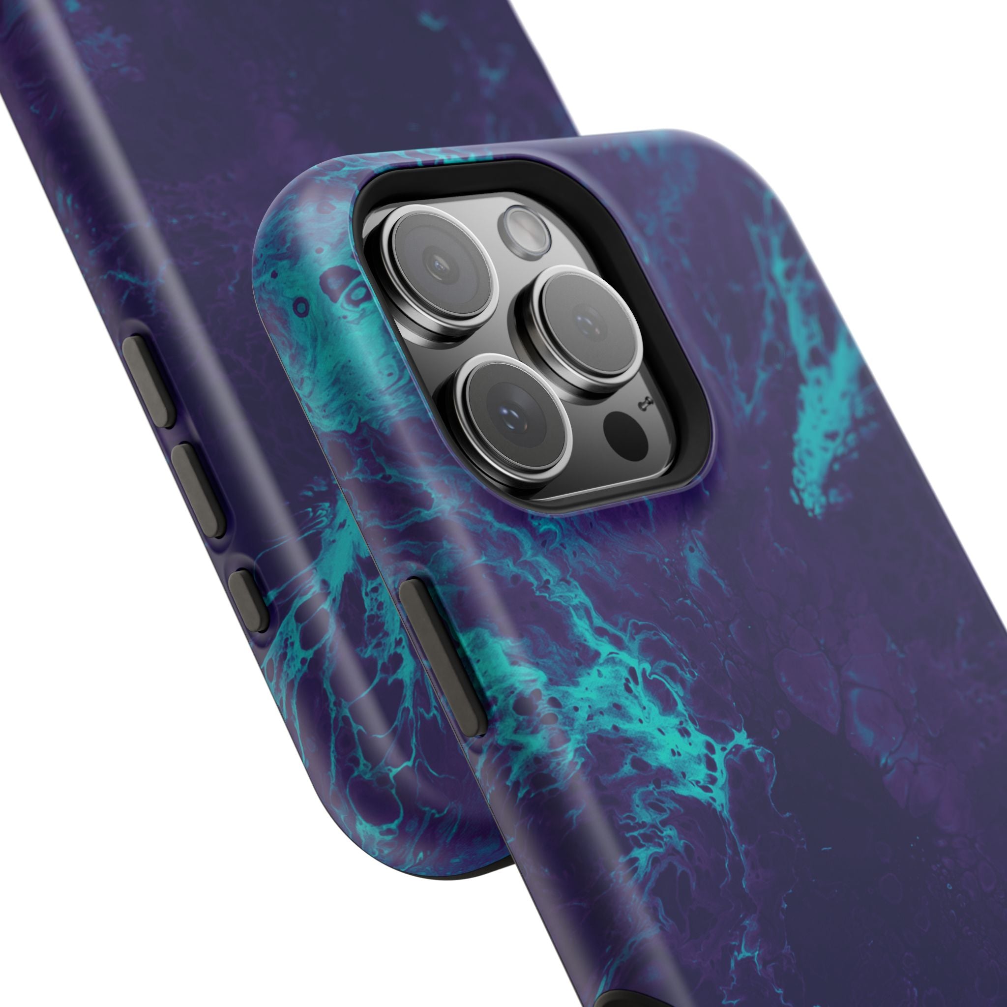 Ocean Pulse MagSafe iPhone Case – Abstract Art Design, Shockproof for iPhone 14–17 Pro & Pro Max