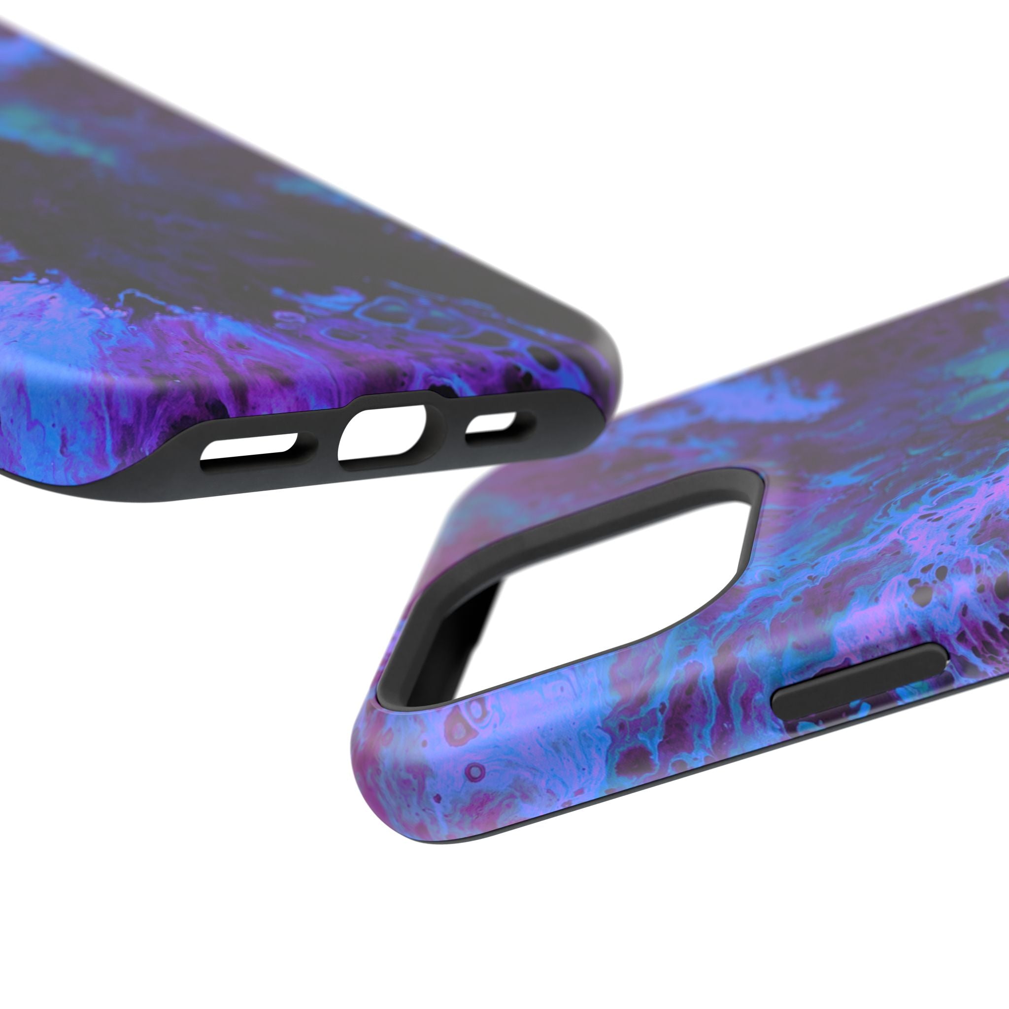 Azure Reactor MagSafe iPhone Case – Abstract Art Design, Shockproof for iPhone 14–17 Pro & Pro Max