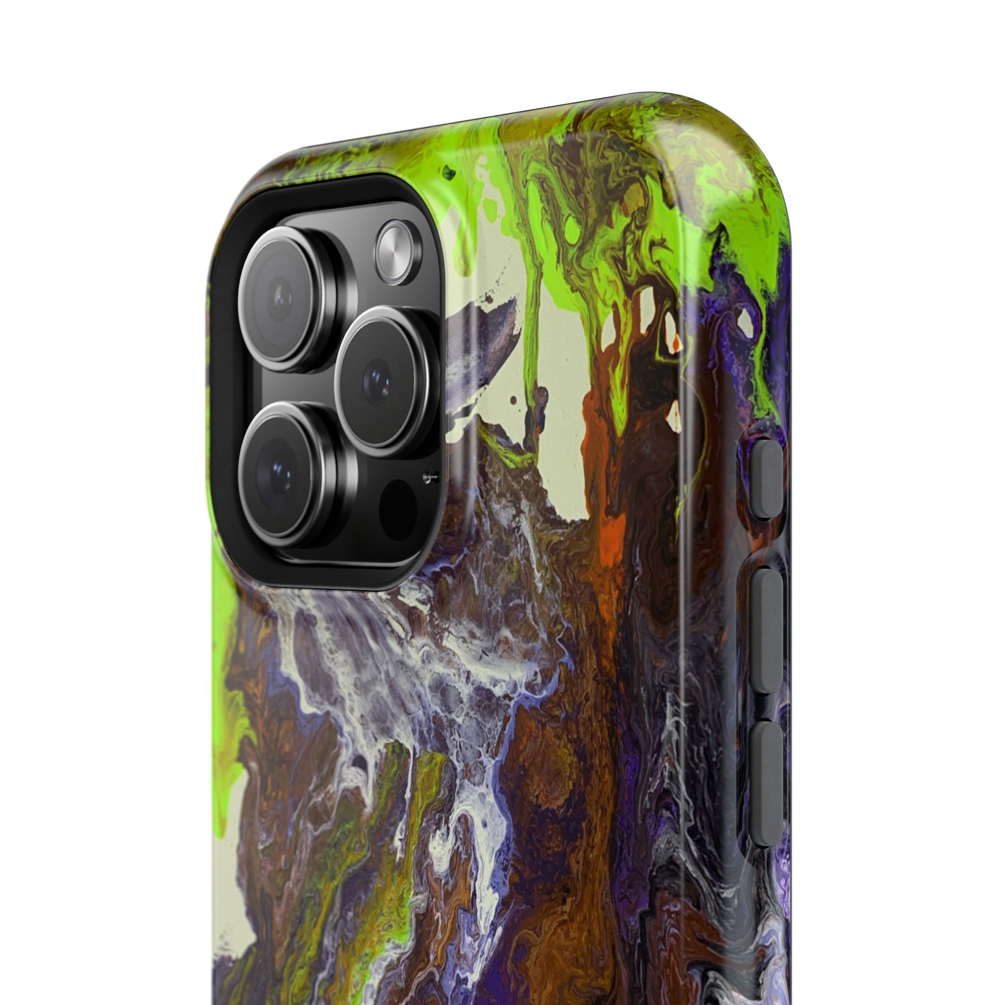 Aurora Bloom X MagSafe iPhone Case – Abstract Art Design, Shockproof for iPhone 14–17 Pro & Pro Max