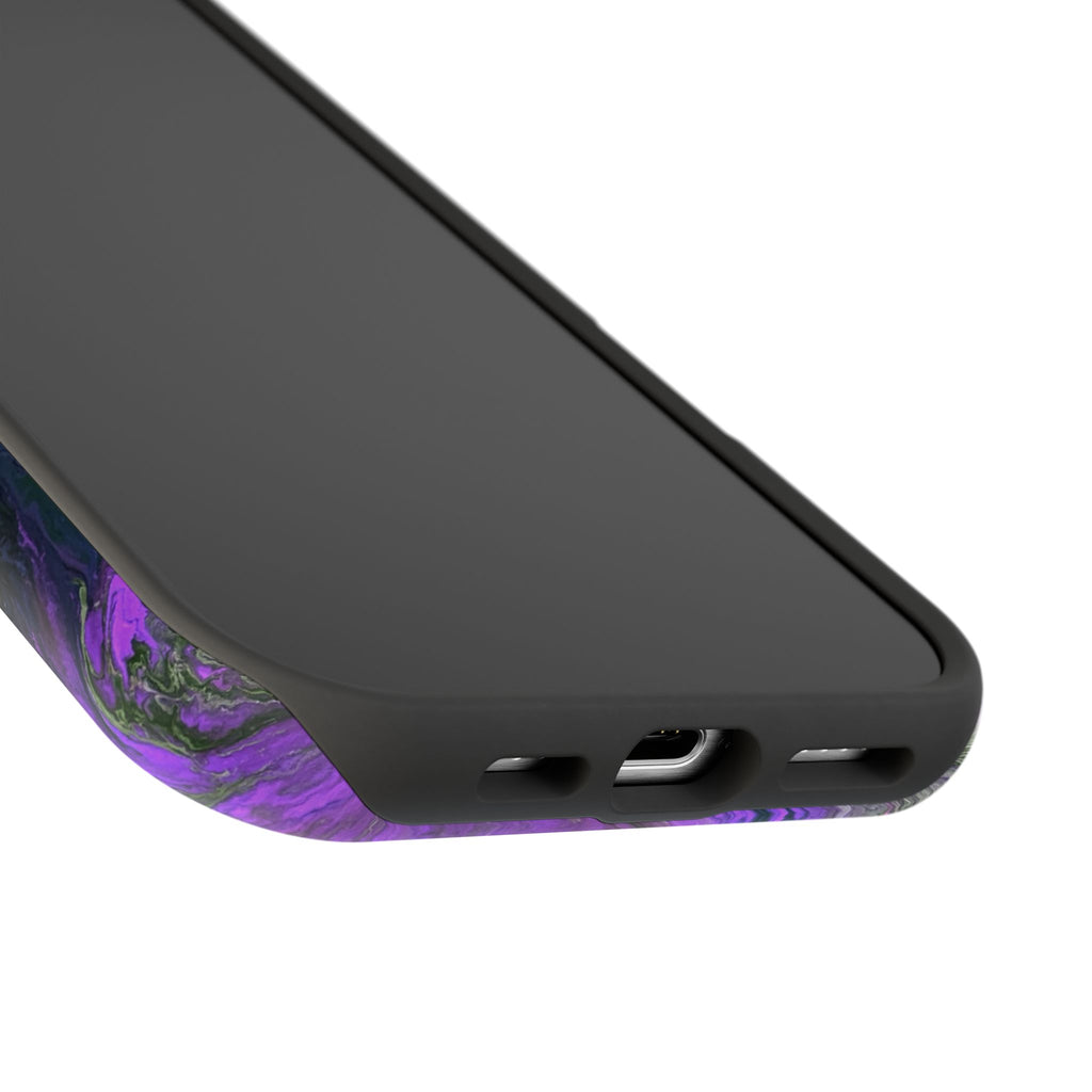 Neon Blossom X MagSafe iPhone Case – Abstract Art Design, Shockproof for iPhone 14–17 Pro & Pro Max