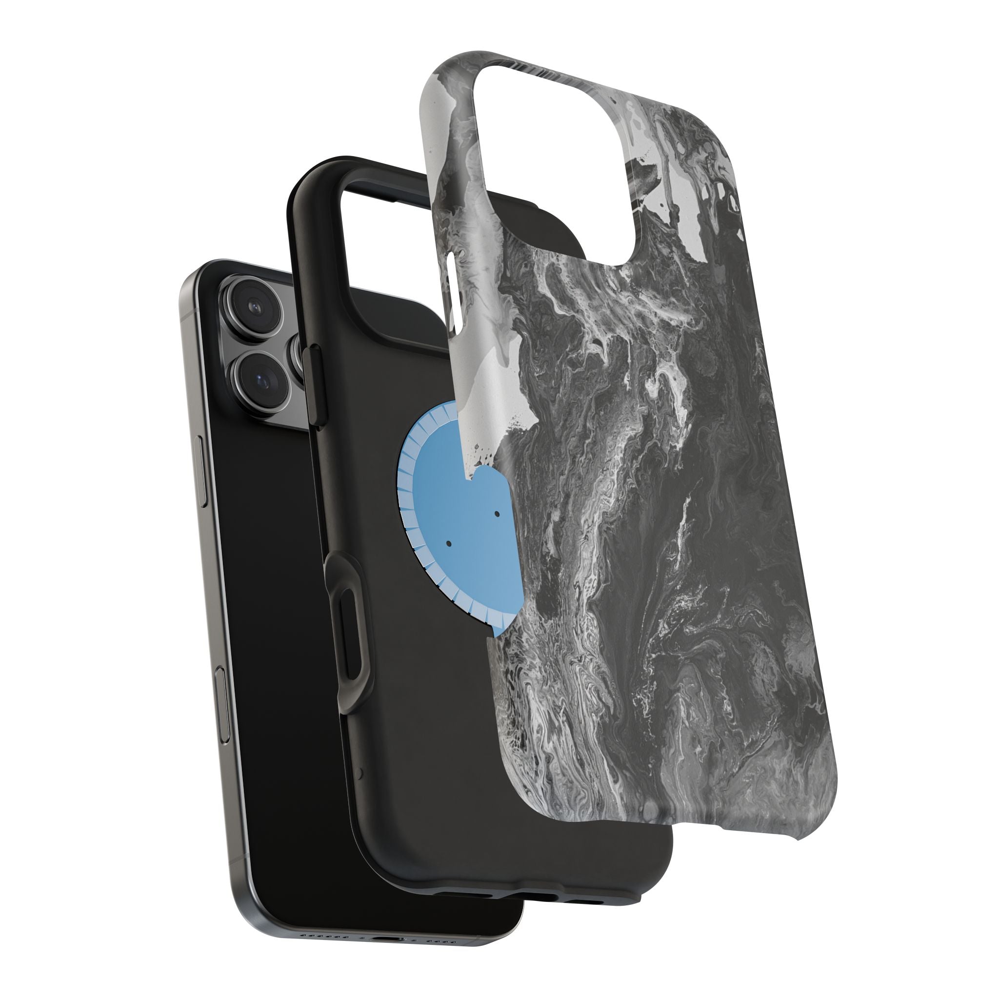 Noir Core X MagSafe iPhone Case – Abstract Art Design, Shockproof for iPhone 14–17 Pro & Pro Max