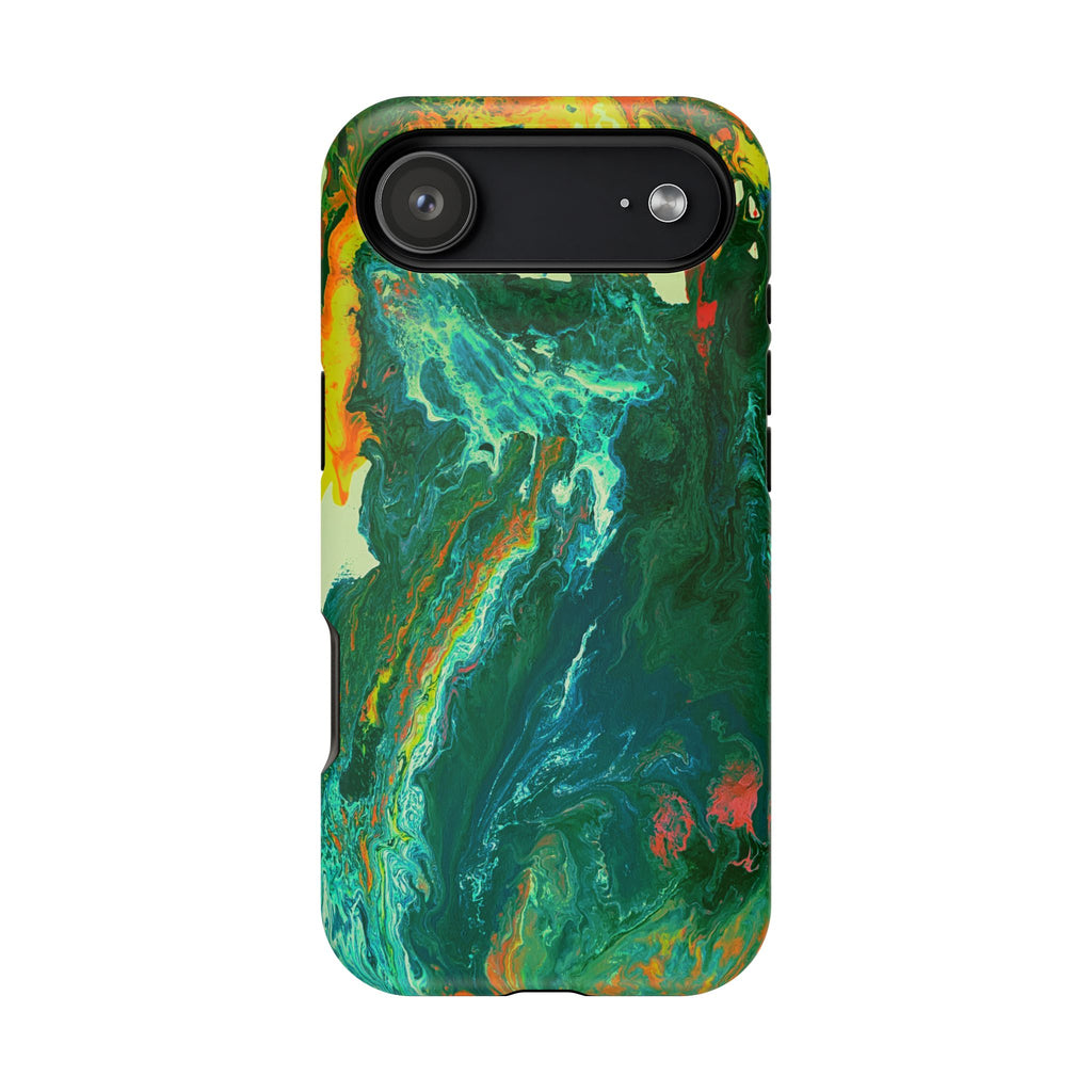Radioactive Core X MagSafe iPhone Case – Abstract Art Design, Shockproof for iPhone 14–17 Pro & Pro Max