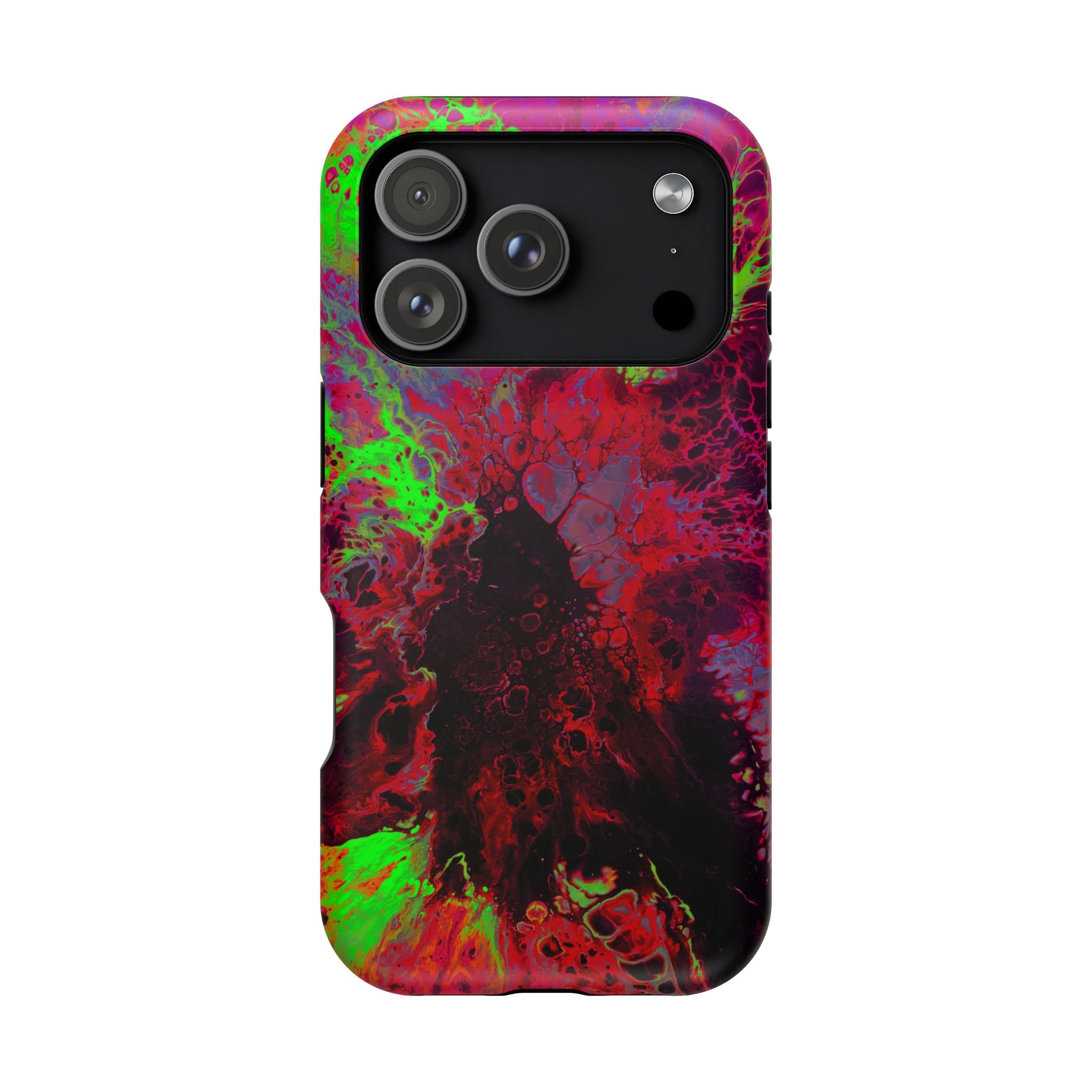 Toxic Flux MagSafe iPhone Case – Abstract Art Design, Shockproof for iPhone 14–17 Pro & Pro Max