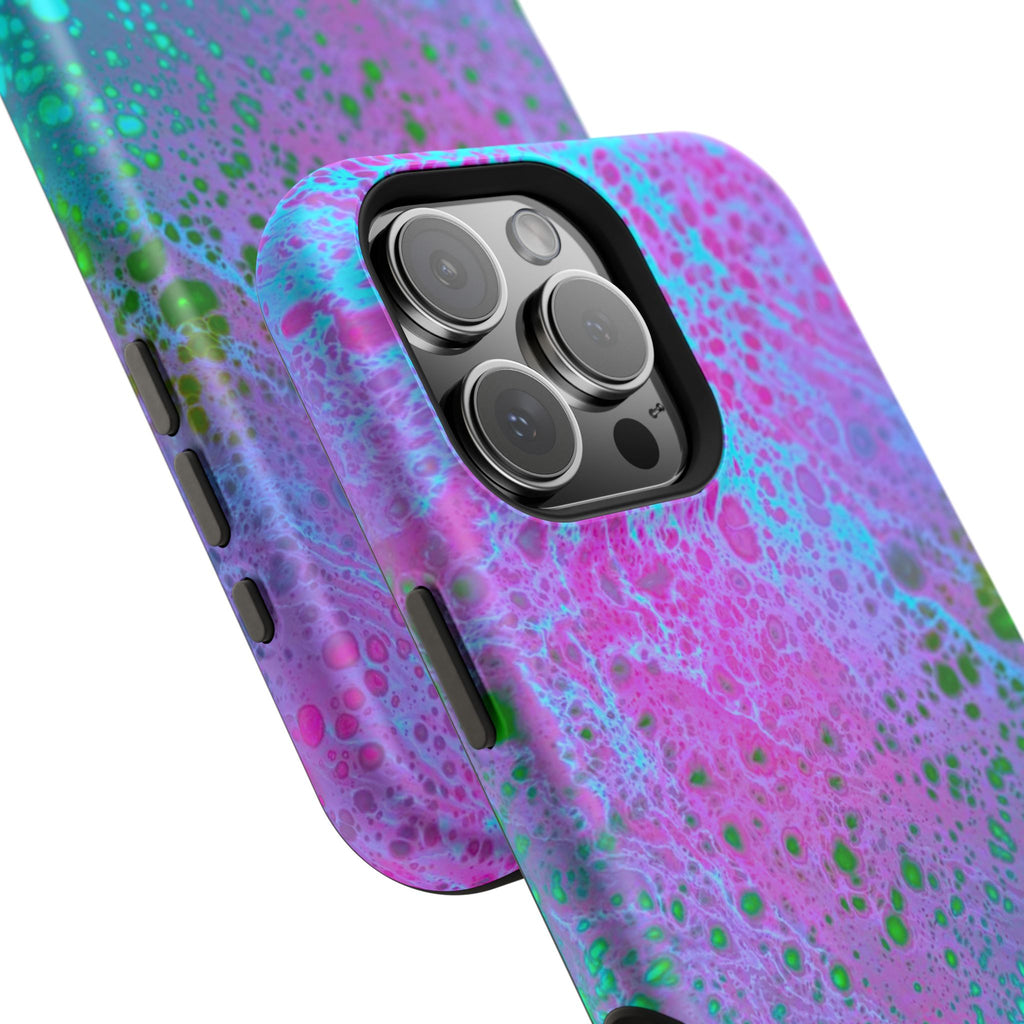 Whisper Flow MagSafe iPhone Case – Abstract Art Design, Shockproof for iPhone 14–17 Pro & Pro Max