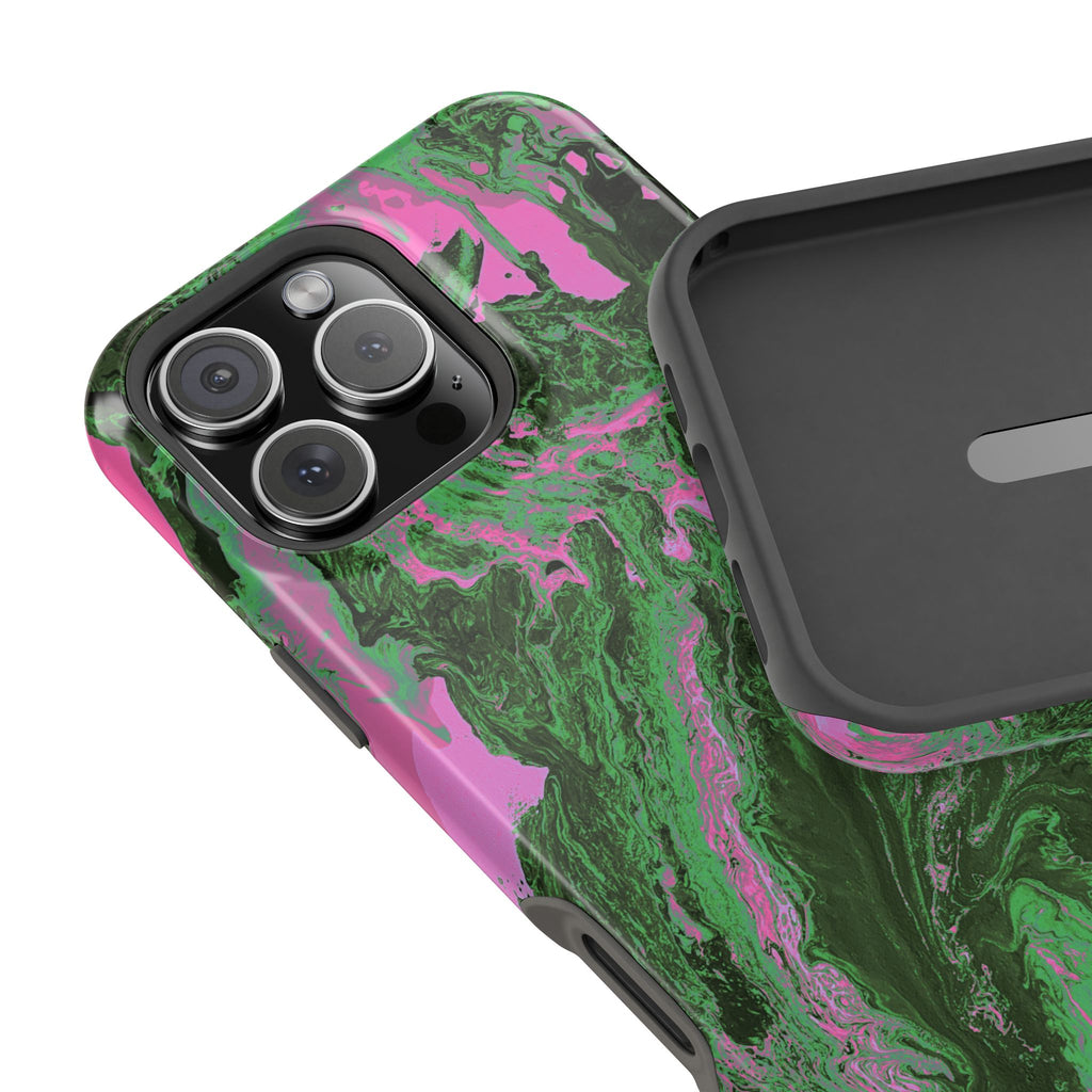 Oblivion Flow X MagSafe iPhone Case – Abstract Art Design, Shockproof for iPhone 14–17 Pro & Pro Max