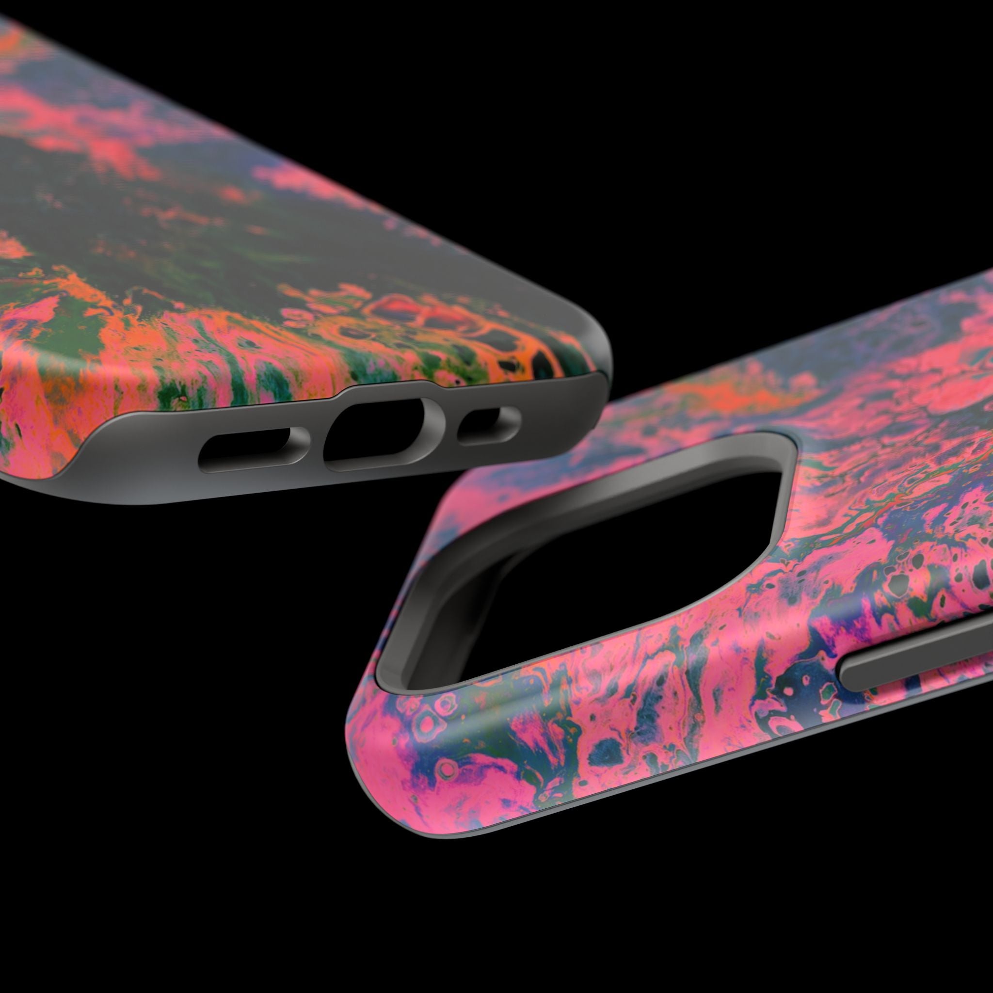 Velvet Explosion MagSafe iPhone Case – Abstract Art Design, Shockproof for iPhone 14–17 Pro & Pro Max