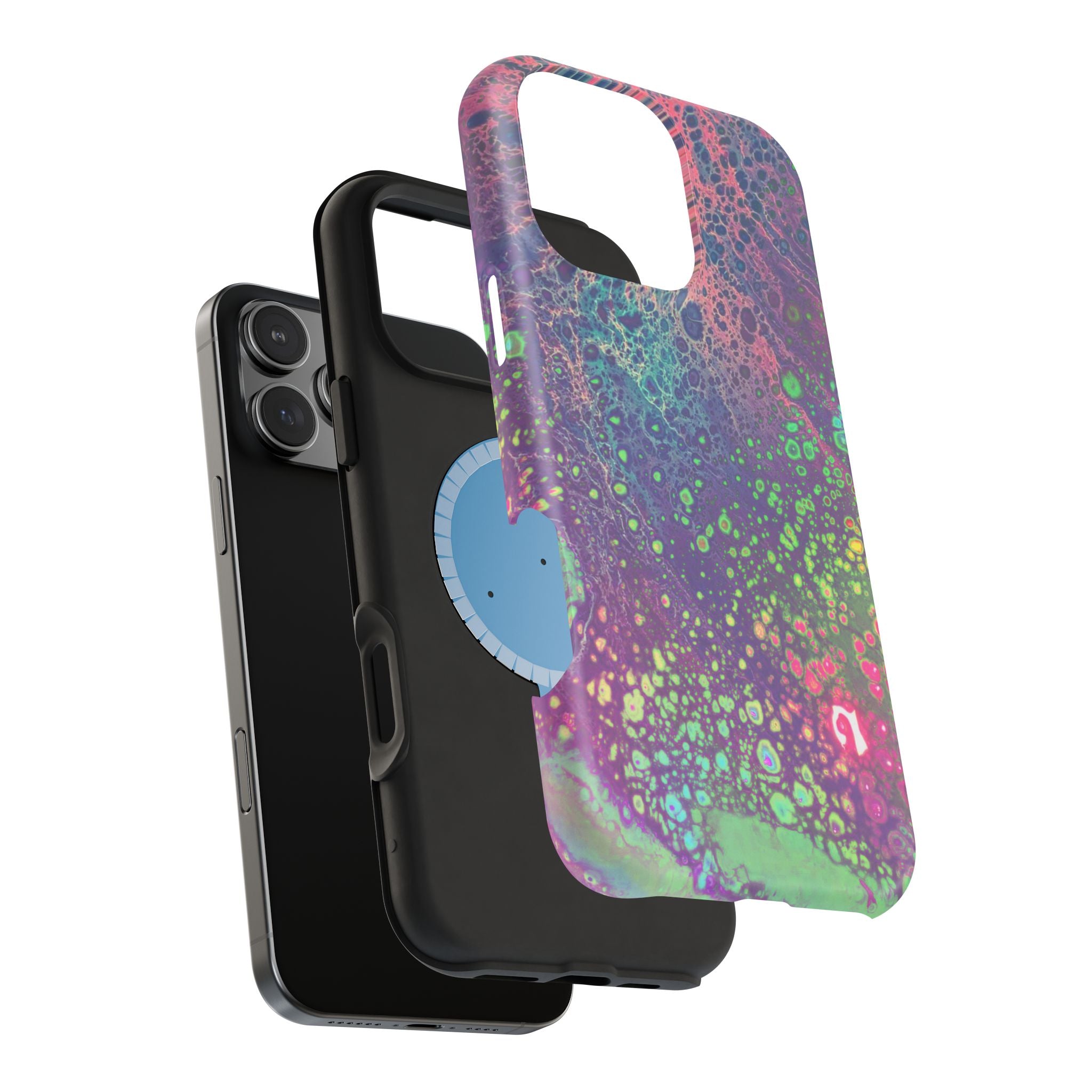 Glow Garden MagSafe iPhone Case – Abstract Art Design, Shockproof for iPhone 14–17 Pro & Pro Max