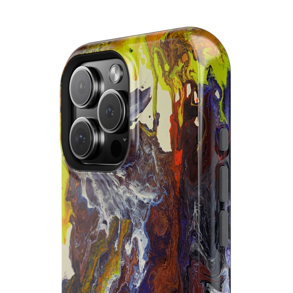Lightwave Distortion X MagSafe iPhone Case – Abstract Art Design, Shockproof for iPhone 14–17 Pro & Pro Max