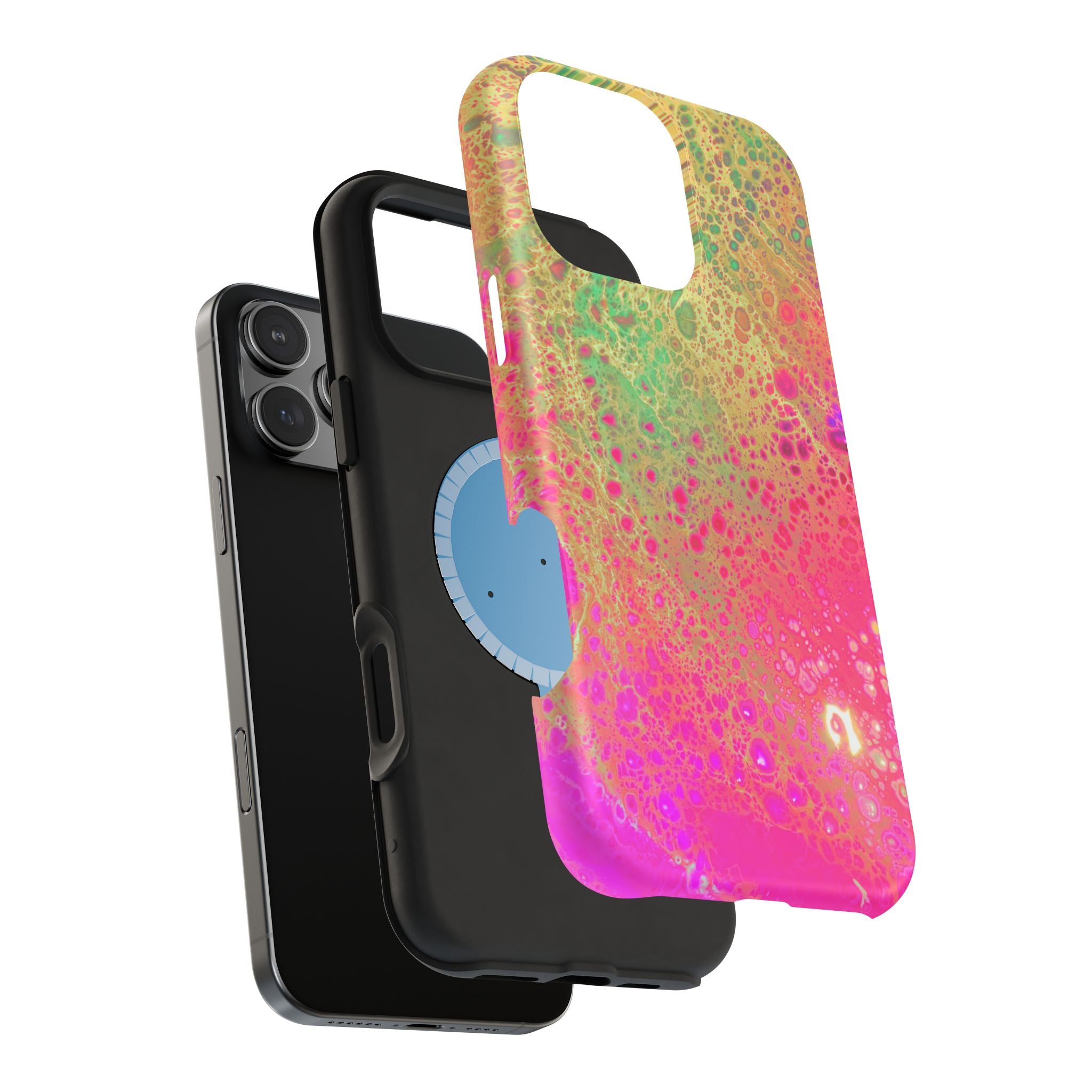 Plasma Petals MagSafe iPhone Case – Abstract Art Design, Shockproof for iPhone 14–17 Pro & Pro Max