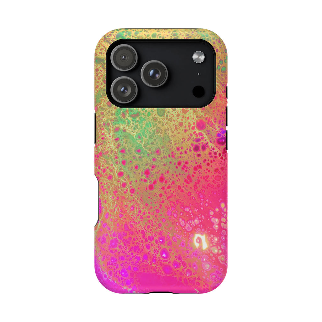 Plasma Petals MagSafe iPhone Case – Abstract Art Design, Shockproof for iPhone 14–17 Pro & Pro Max