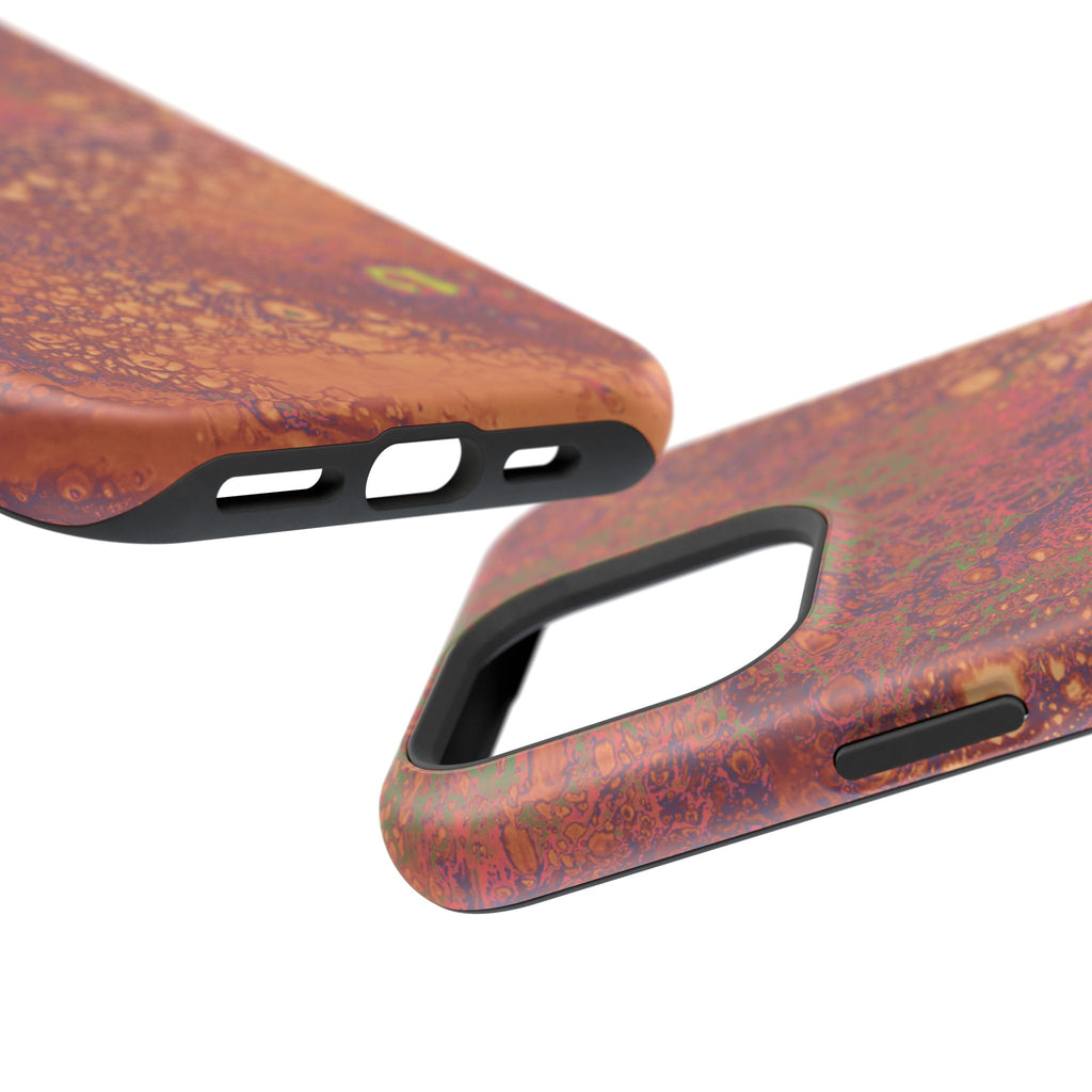 Amber Surge MagSafe iPhone Case – Abstract Art Design, Shockproof for iPhone 14–17 Pro & Pro Max
