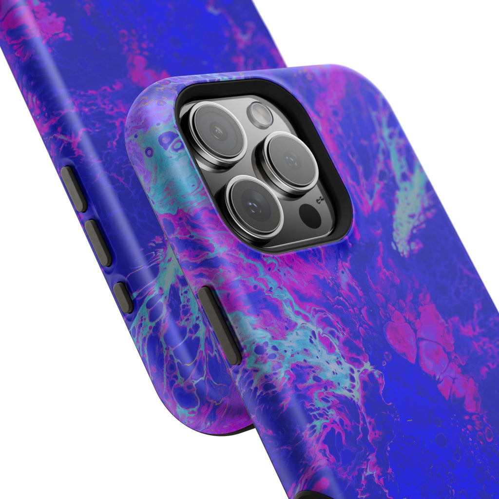 Electric Current MagSafe iPhone Case – Abstract Art Design, Shockproof for iPhone 14–17 Pro & Pro Max