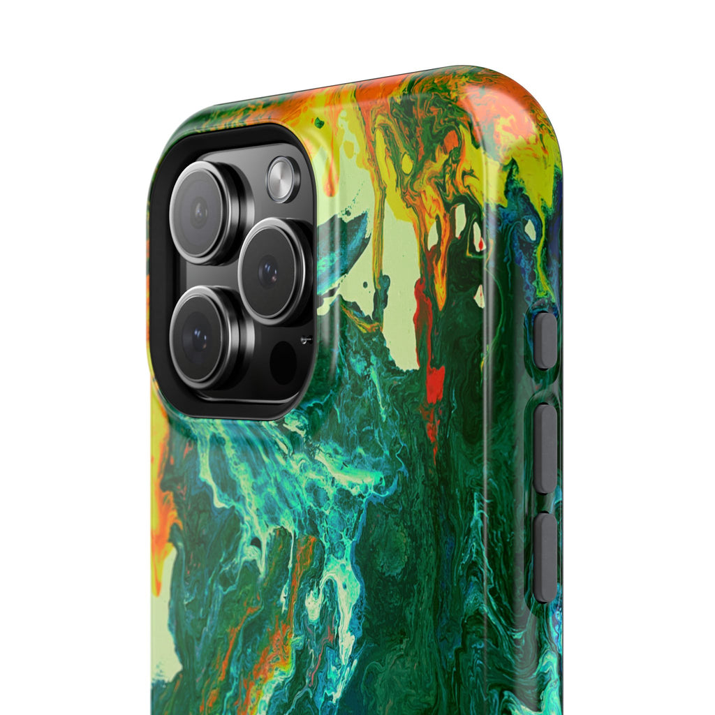 Radioactive Core X MagSafe iPhone Case – Abstract Art Design, Shockproof for iPhone 14–17 Pro & Pro Max