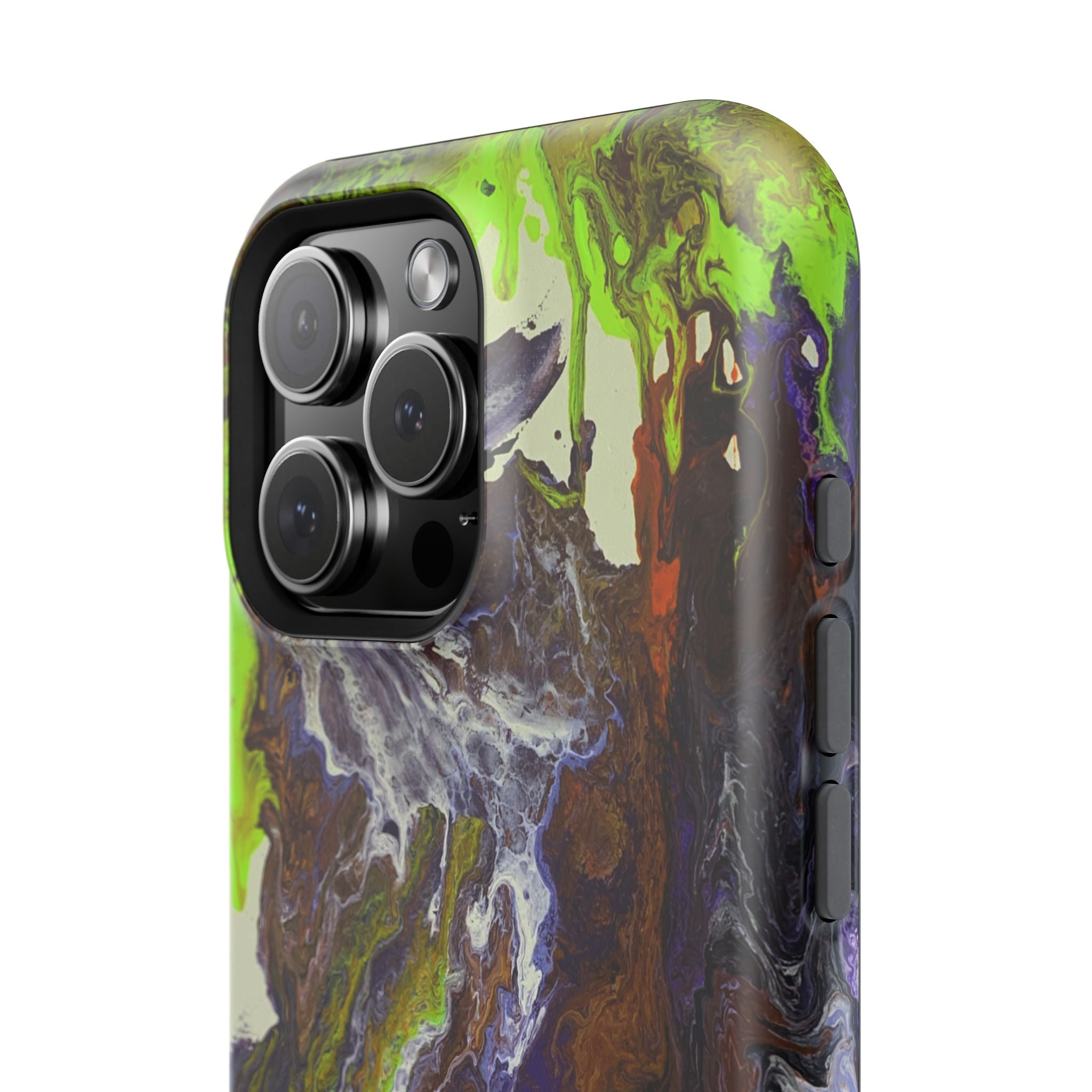 Aurora Bloom X MagSafe iPhone Case – Abstract Art Design, Shockproof for iPhone 14–17 Pro & Pro Max