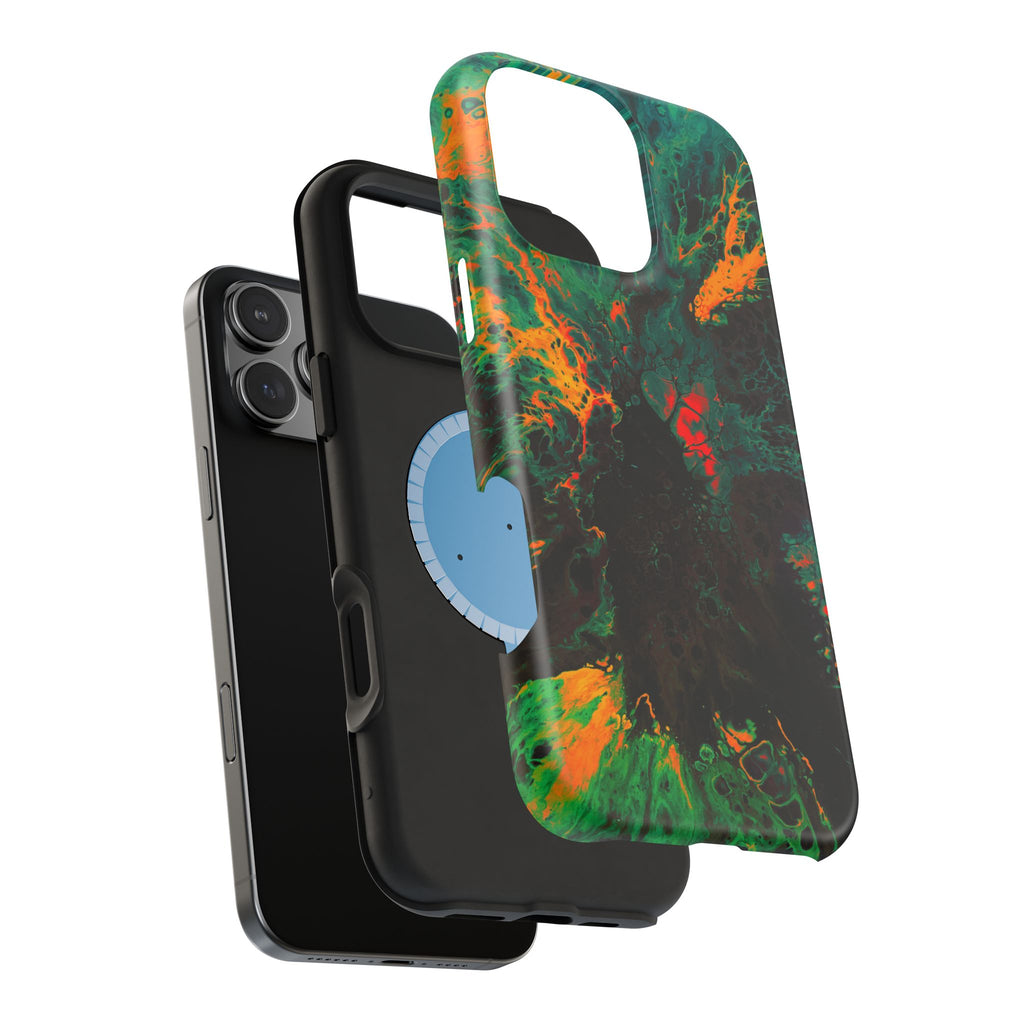 Infernal Jungle MagSafe iPhone Case – Abstract Art Design, Shockproof for iPhone 14–17 Pro & Pro Max