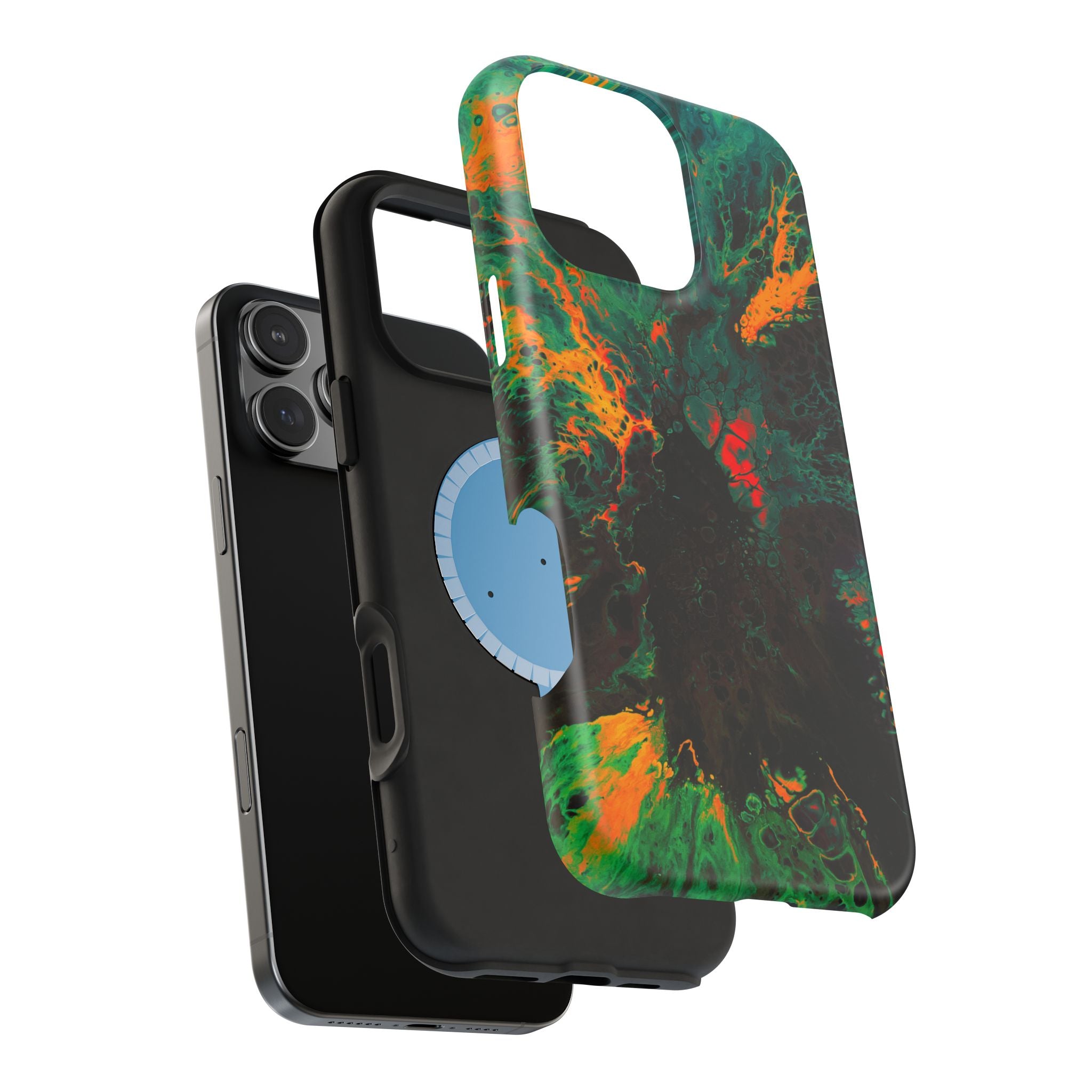 Infernal Jungle MagSafe iPhone Case – Abstract Art Design, Shockproof for iPhone 14–17 Pro & Pro Max