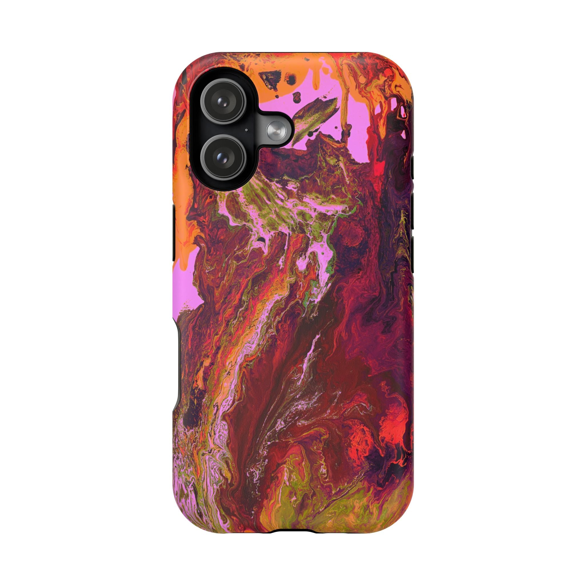 Gold Reactor X MagSafe iPhone Case – Abstract Art Design, Shockproof for iPhone 14–17 Pro & Pro Max