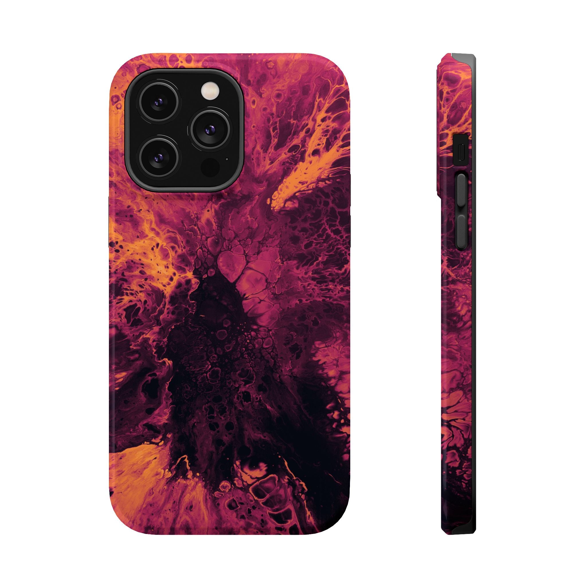Dark Bloom X MagSafe iPhone Case – Abstract Art Design, Shockproof for iPhone 14–17 Pro & Pro Max