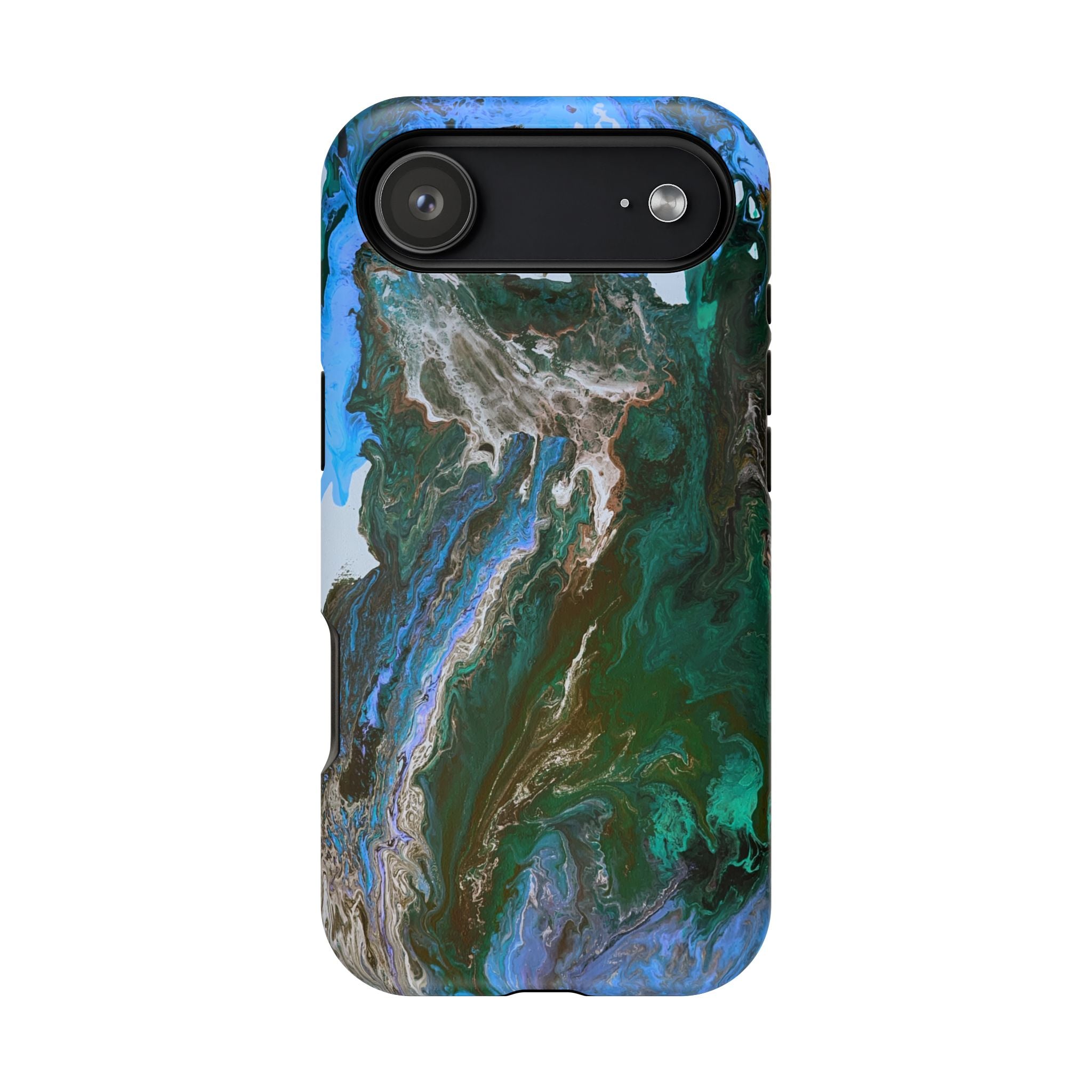 Cobalt Overdrive X MagSafe iPhone Case – Abstract Art Design, Shockproof for iPhone 14–17 Pro & Pro Max