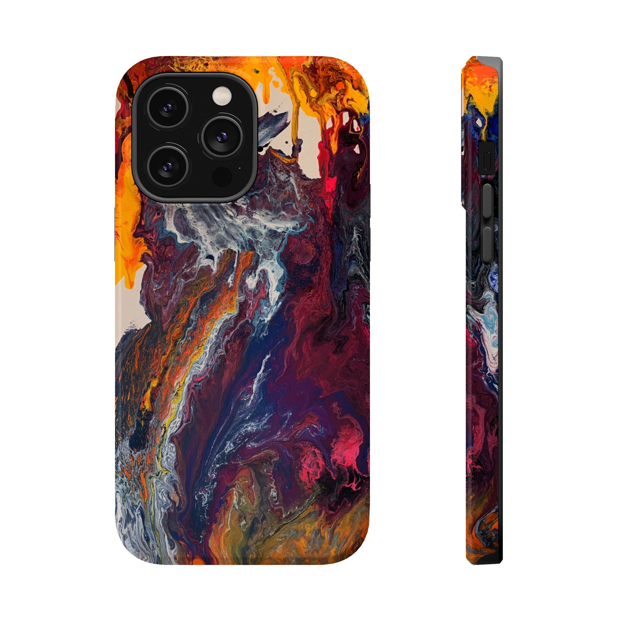 Color Reactor X MagSafe iPhone Case – Abstract Art Design, Shockproof for iPhone 14–17 Pro & Pro Max