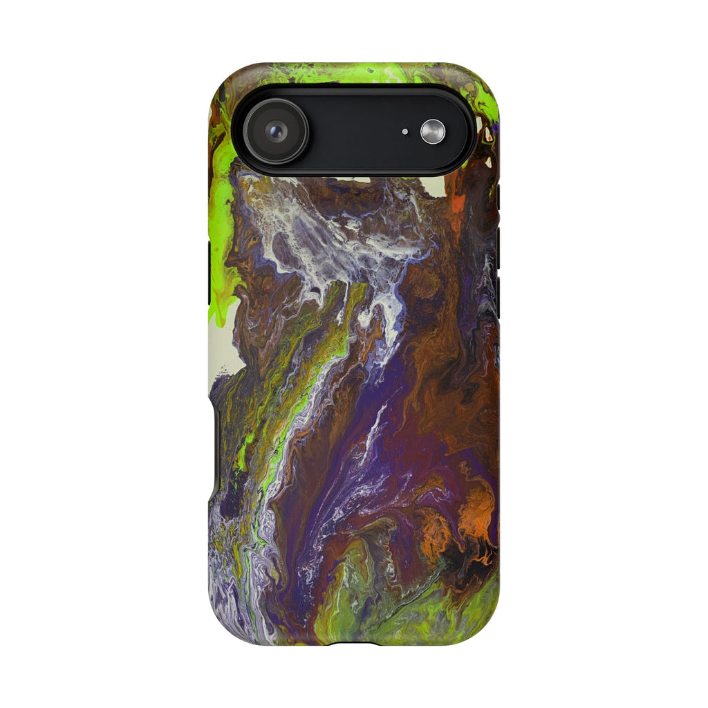 Aurora Bloom X MagSafe iPhone Case – Abstract Art Design, Shockproof for iPhone 14–17 Pro & Pro Max