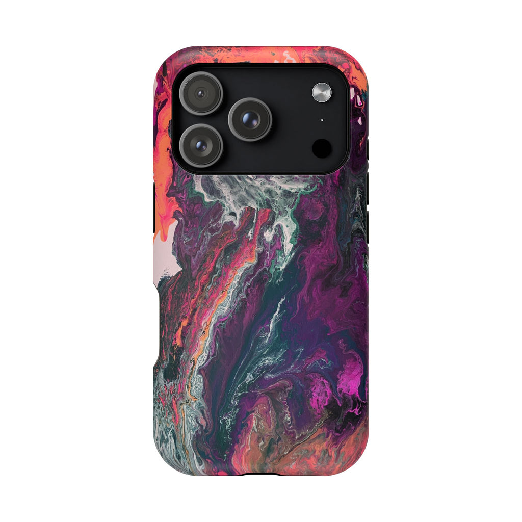 Colorwave Distortion X MagSafe iPhone Case – Abstract Art Design, Shockproof for iPhone 14–17 Pro & Pro Max
