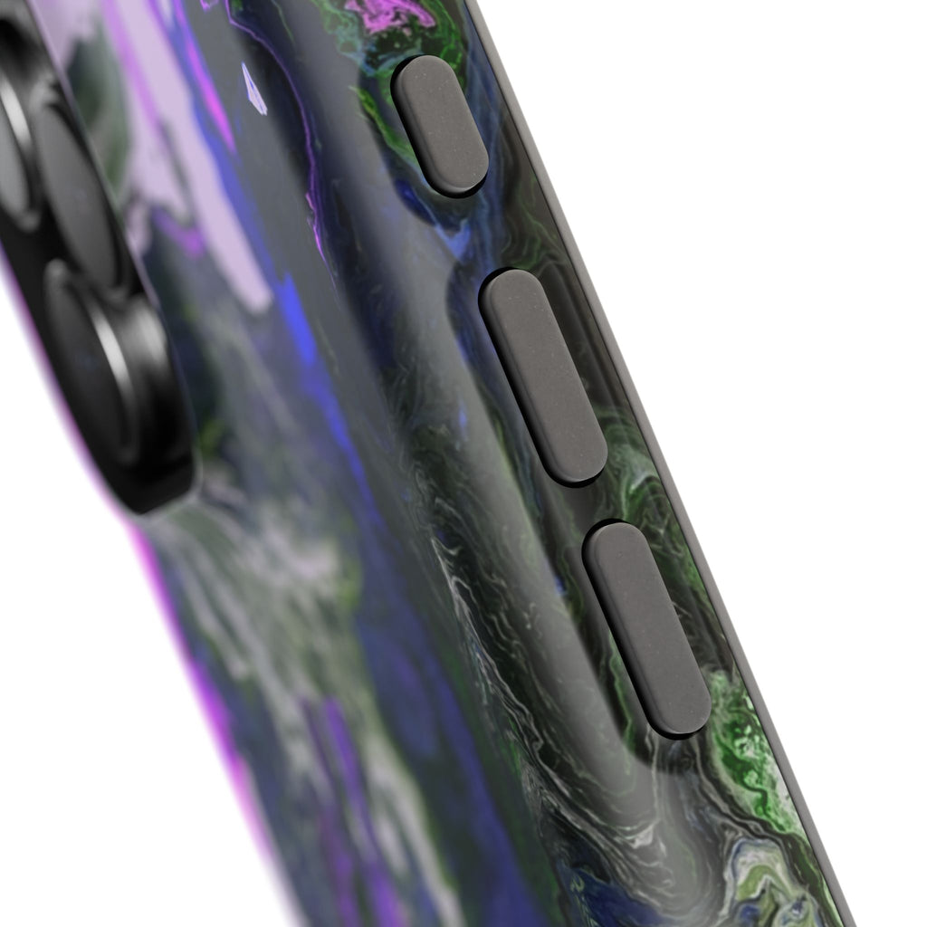 Neon Blossom X MagSafe iPhone Case – Abstract Art Design, Shockproof for iPhone 14–17 Pro & Pro Max
